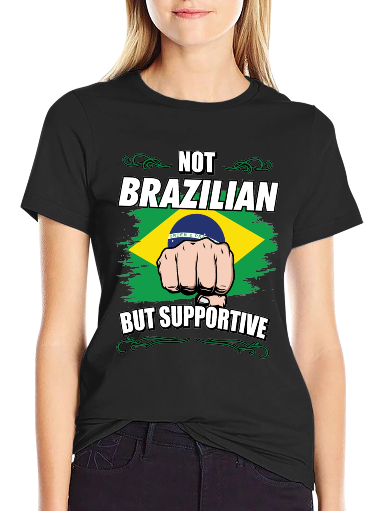 Brazilian Supporter Graphic Tee - Black