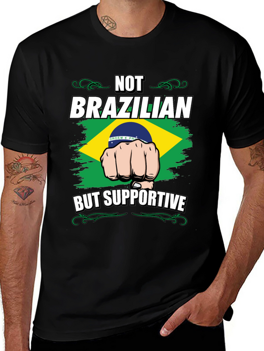 Brazilian Supporter Graphic Tee - Black