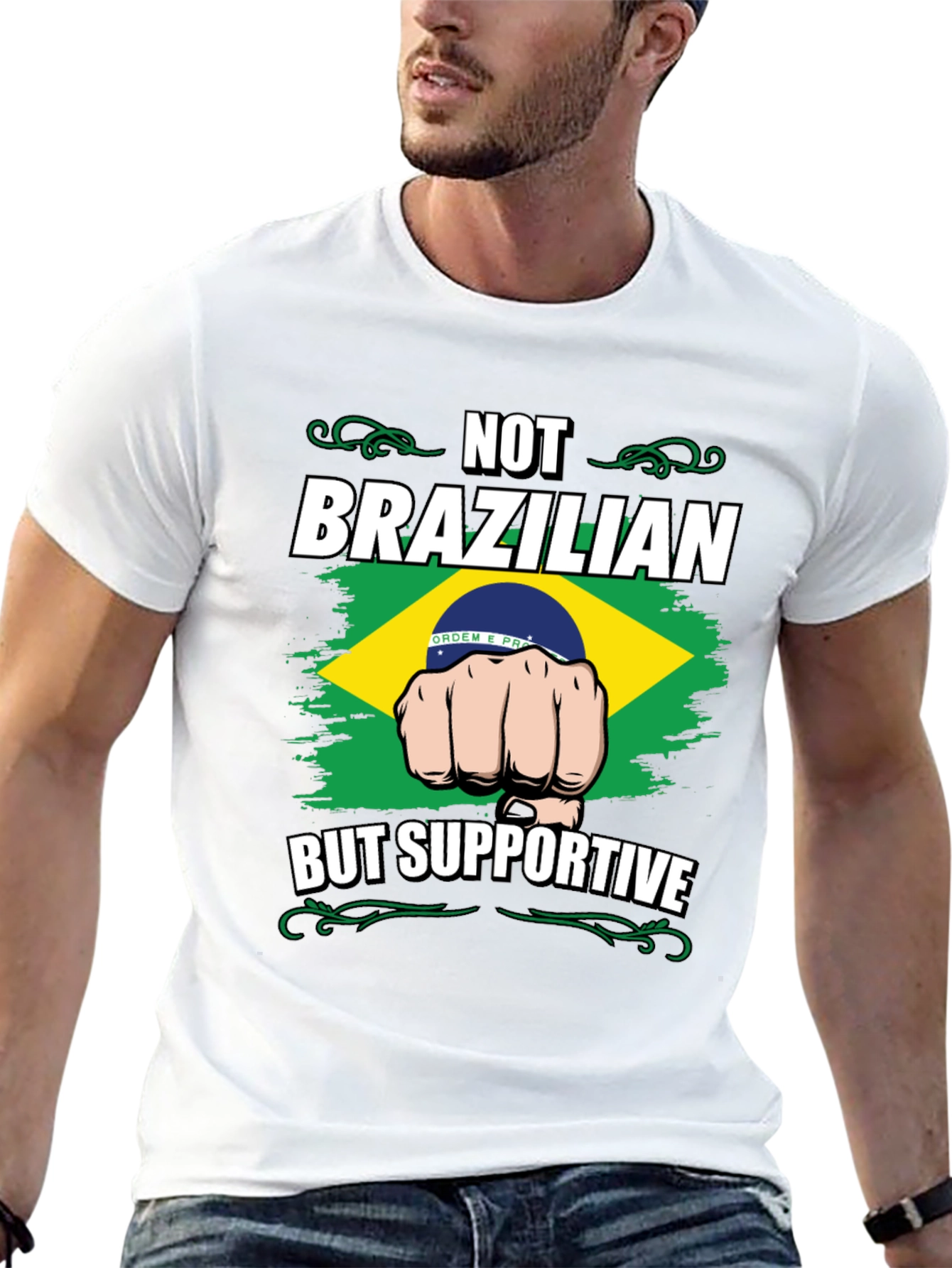 Brazilian Supporter Graphic Tee - Black