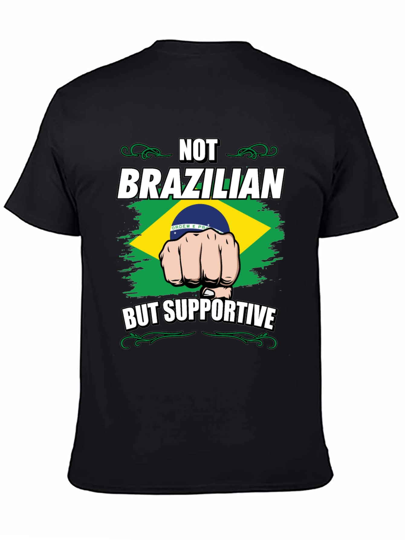 Brazilian Supporter Graphic Tee - Black