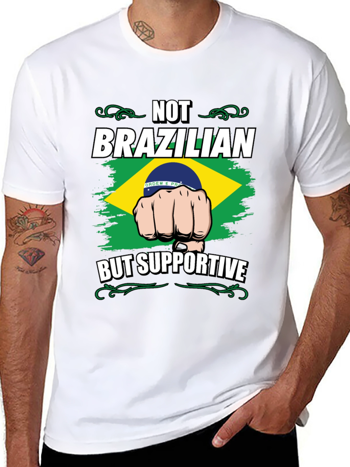 Brazilian Supporter Graphic Tee - Black