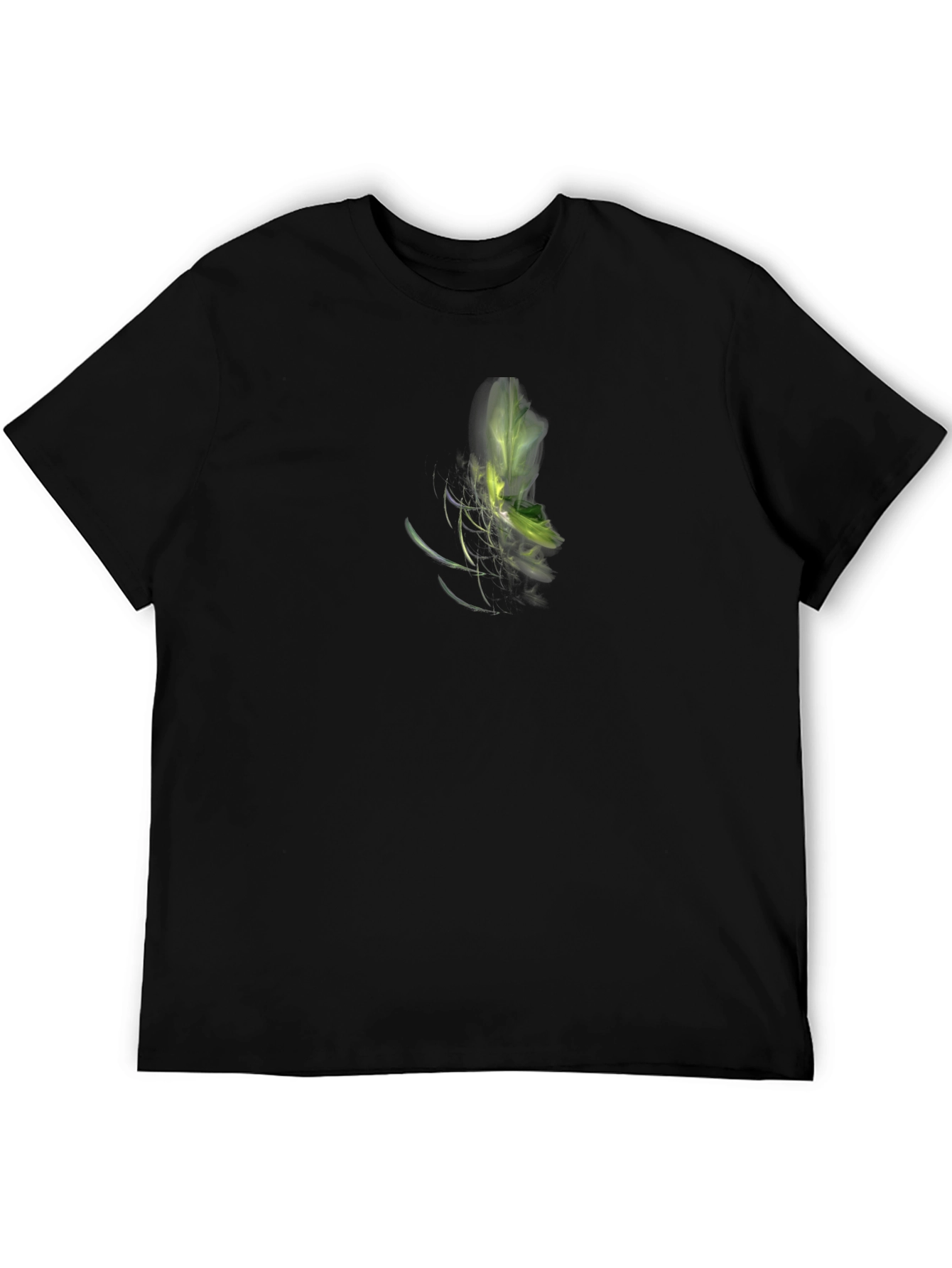 Modern Abstract Graphic Print Black T-Shirt
