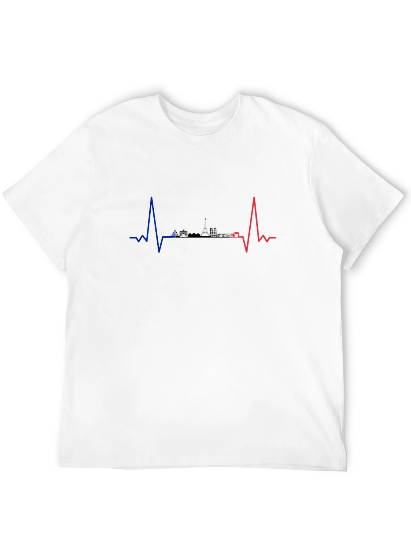 Paris Heartbeat T-Shirt - City Skyline Pulse