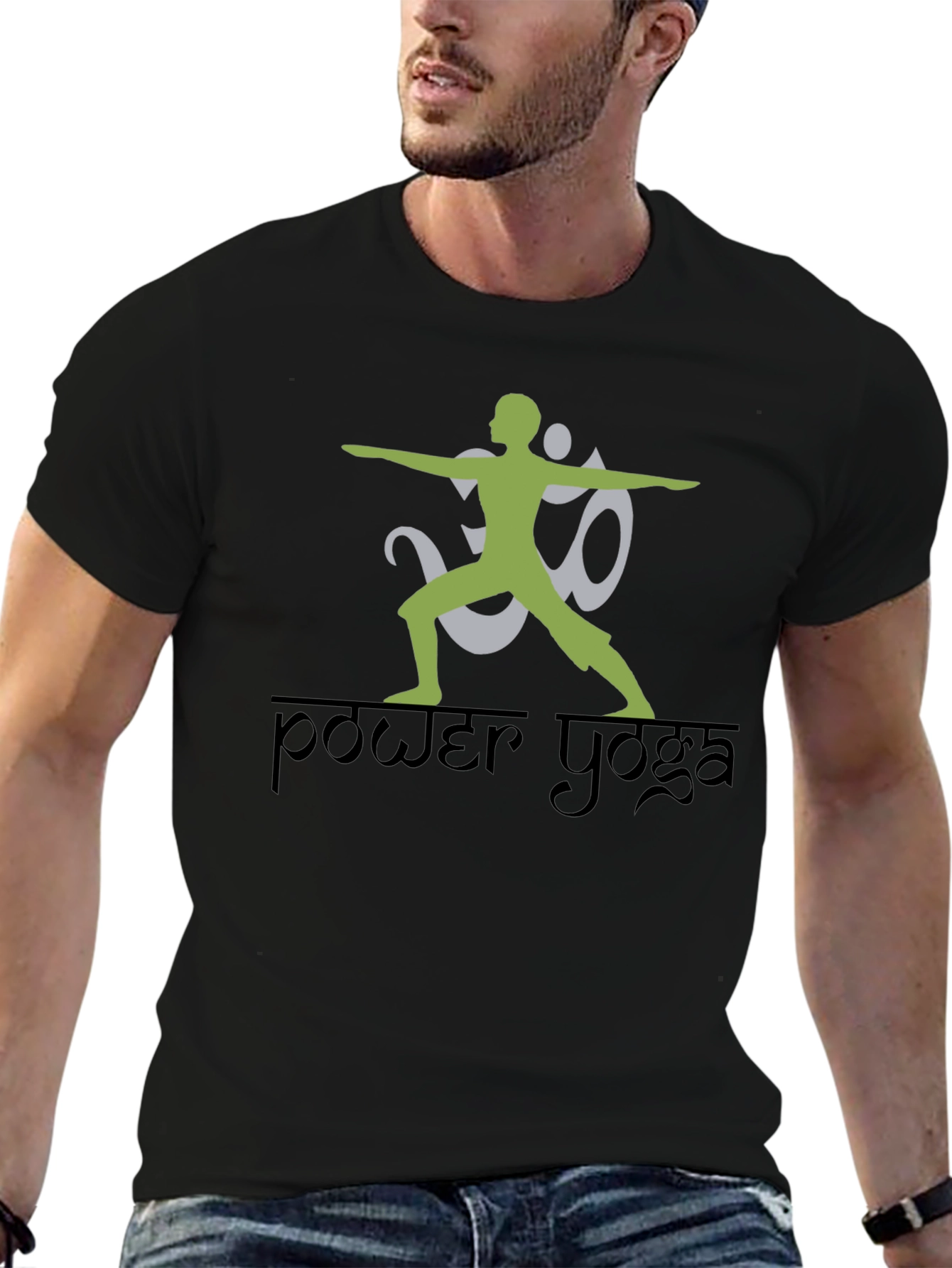 Power Yoga Black T-Shirt
