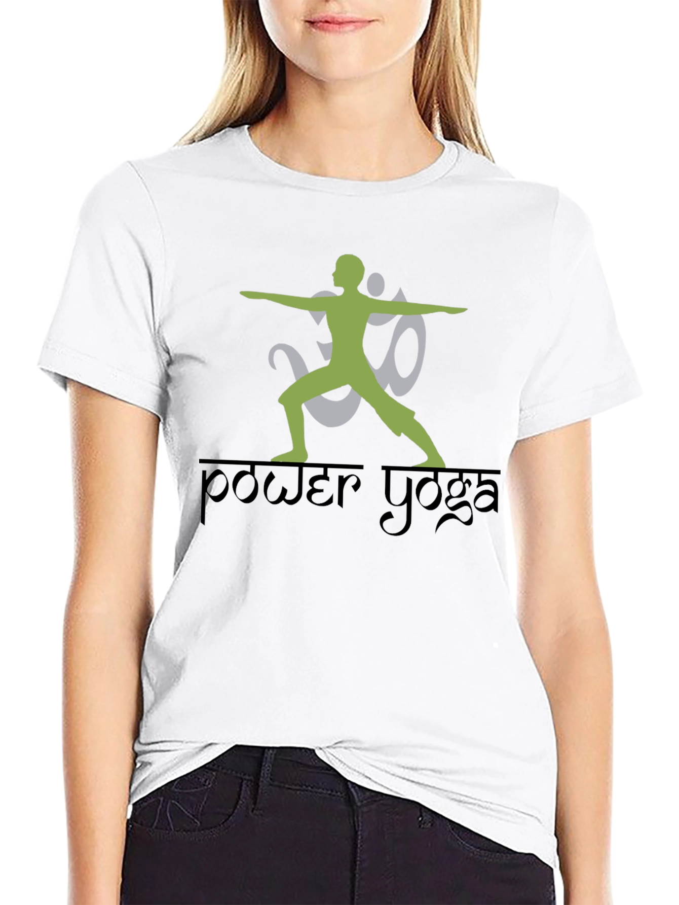 Power Yoga Black T-Shirt