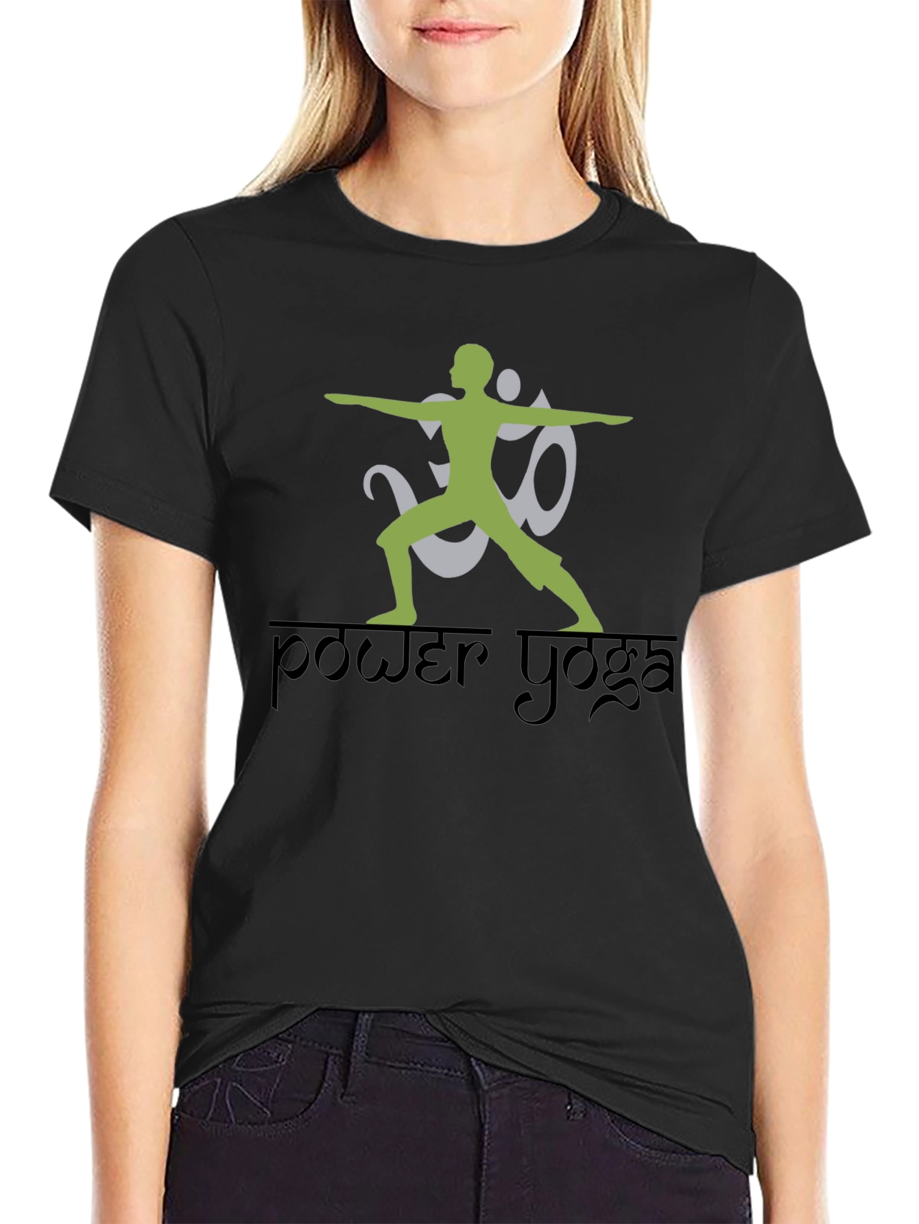 Power Yoga Black T-Shirt