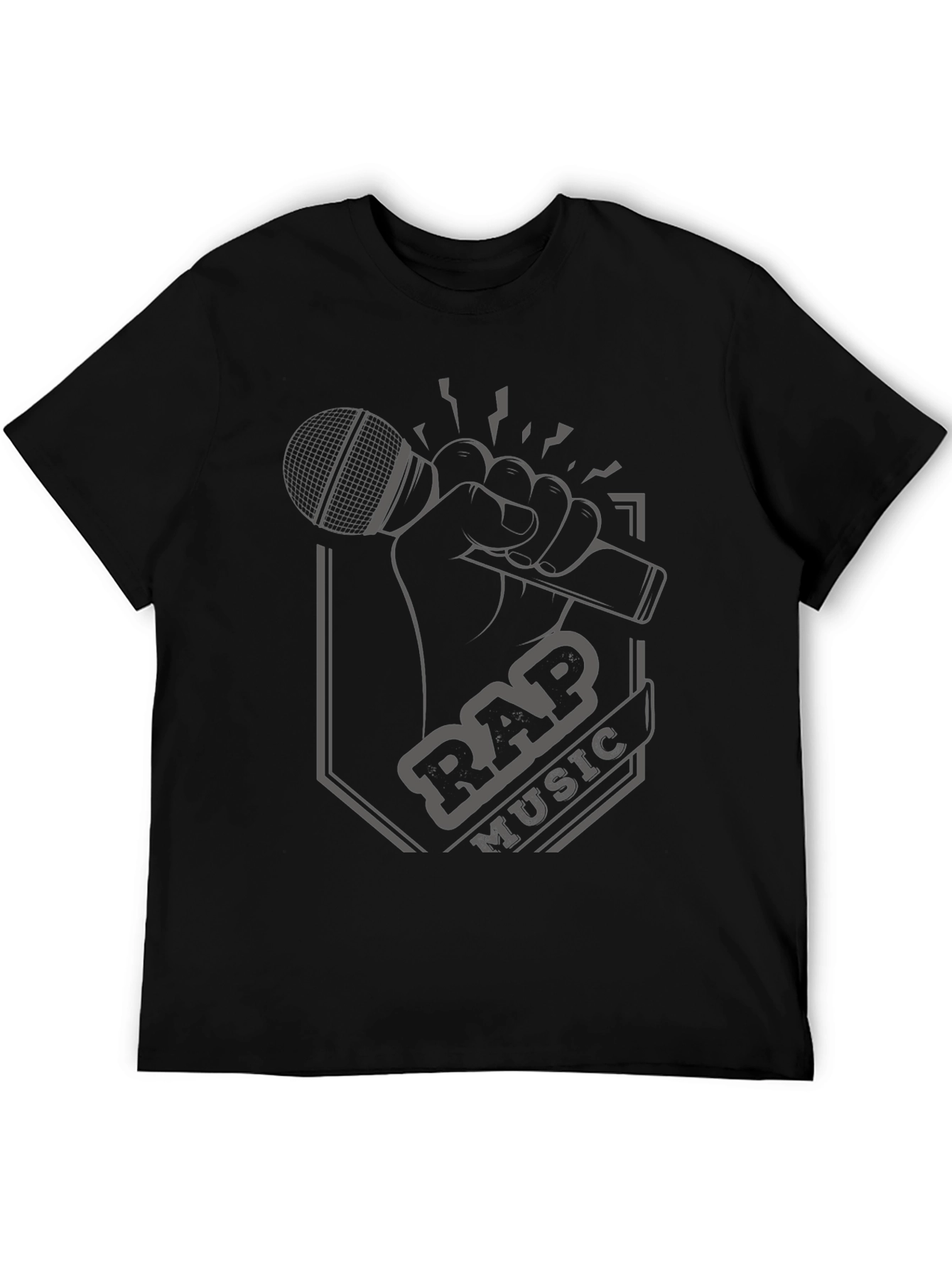 Rap Music Graphic Tee - Microphone Design