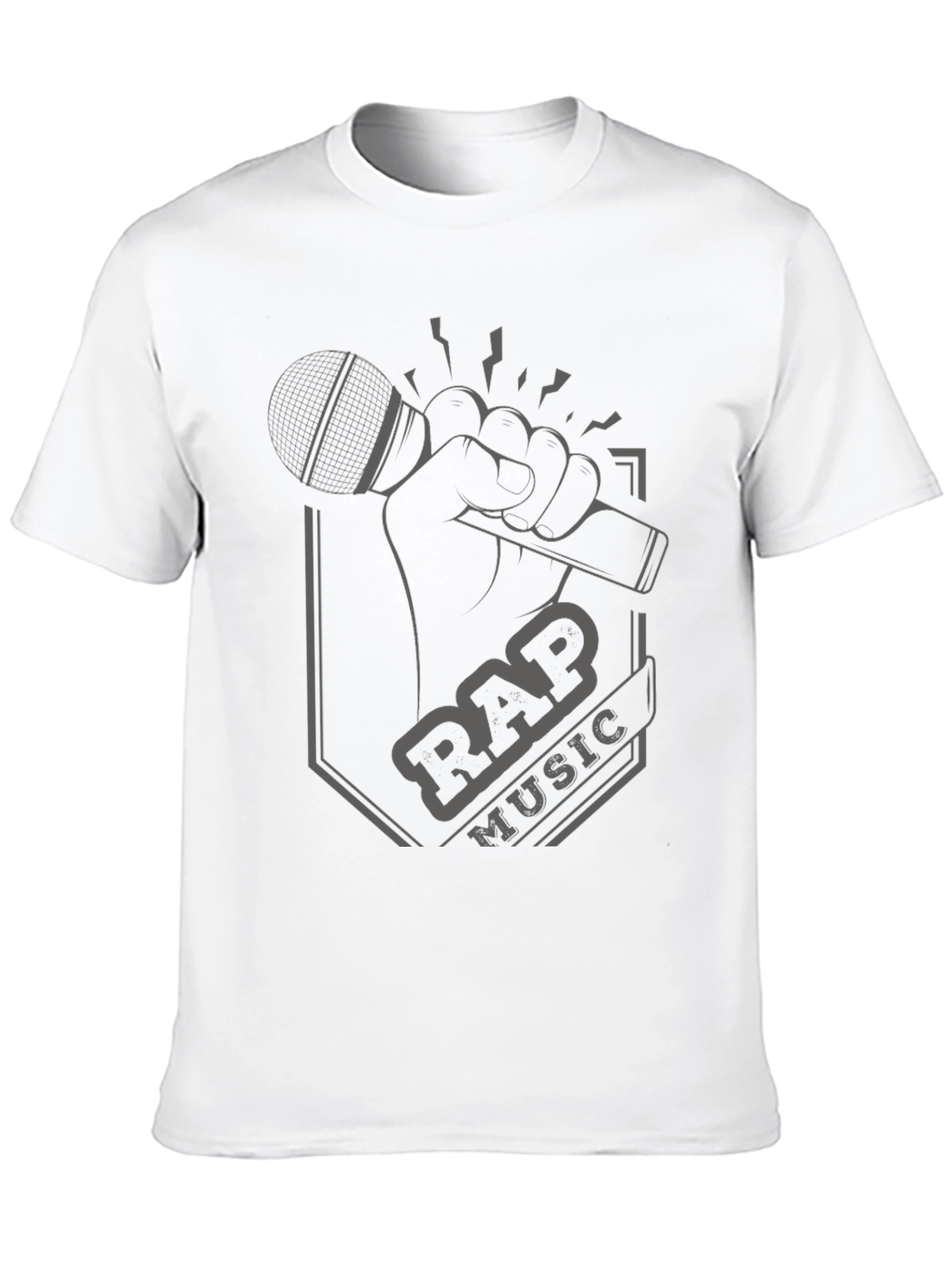 Rap Music Graphic Tee - Microphone Design
