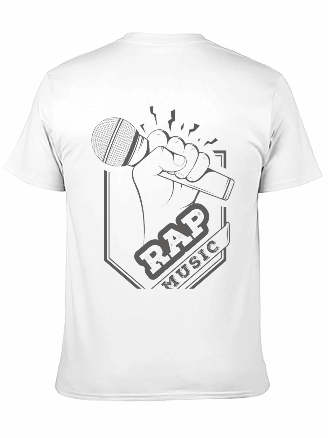 Rap Music Graphic Tee - Microphone Design