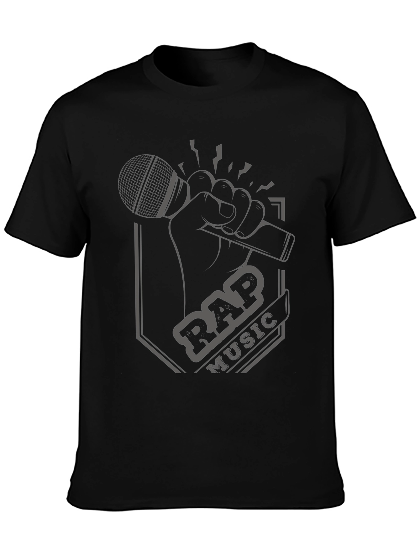 Rap Music Graphic Tee - Microphone Design
