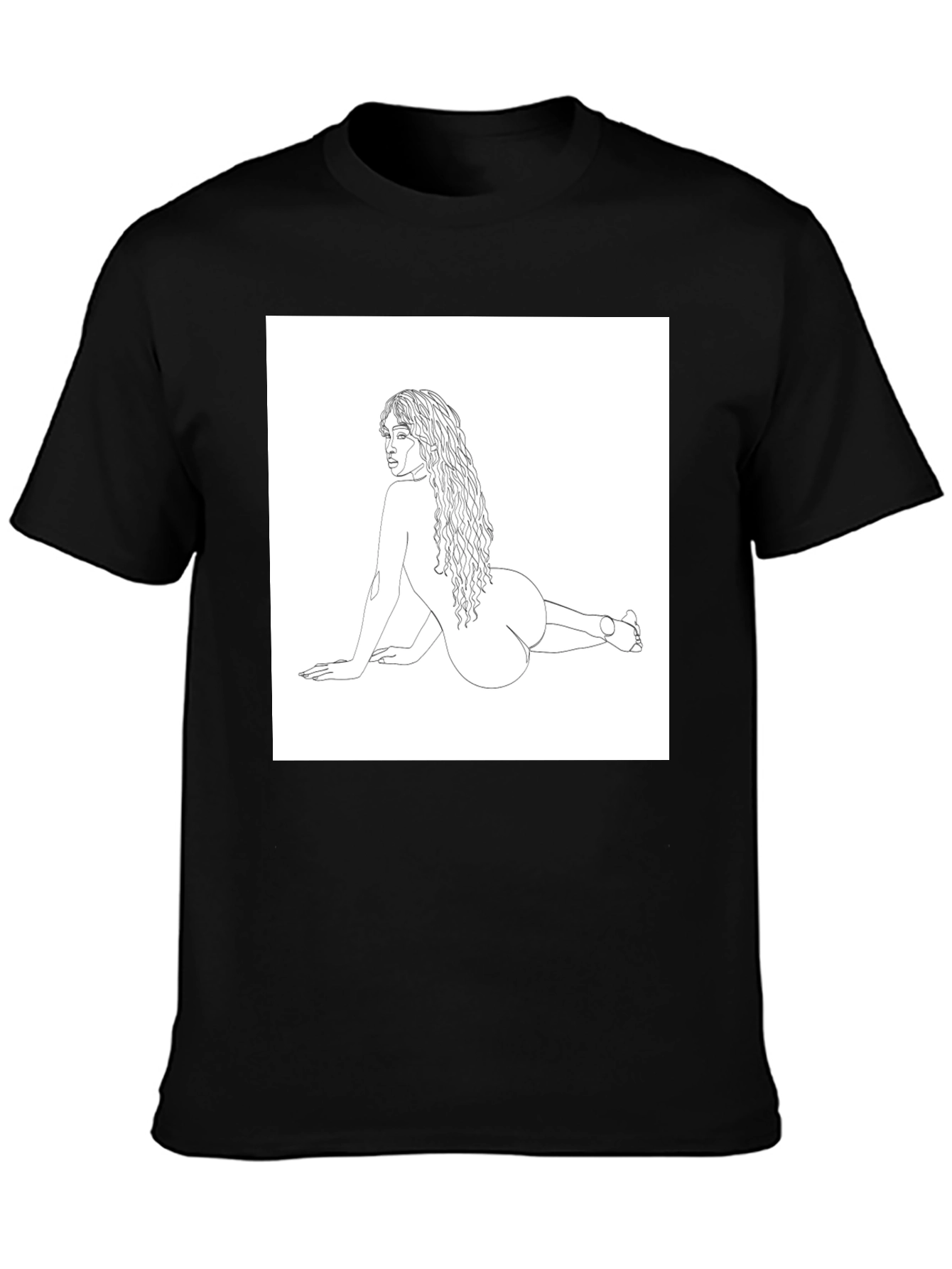 Line Art Tee - Modern Woman Graphic T-Shirt