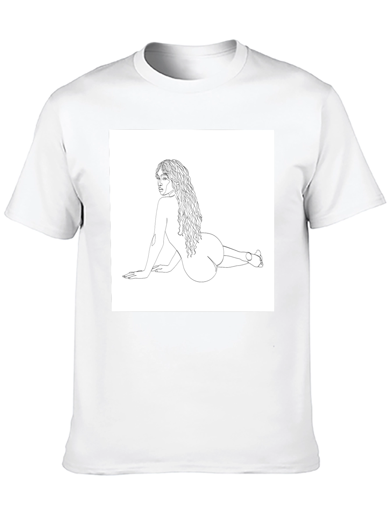 Line Art Tee - Modern Woman Graphic T-Shirt