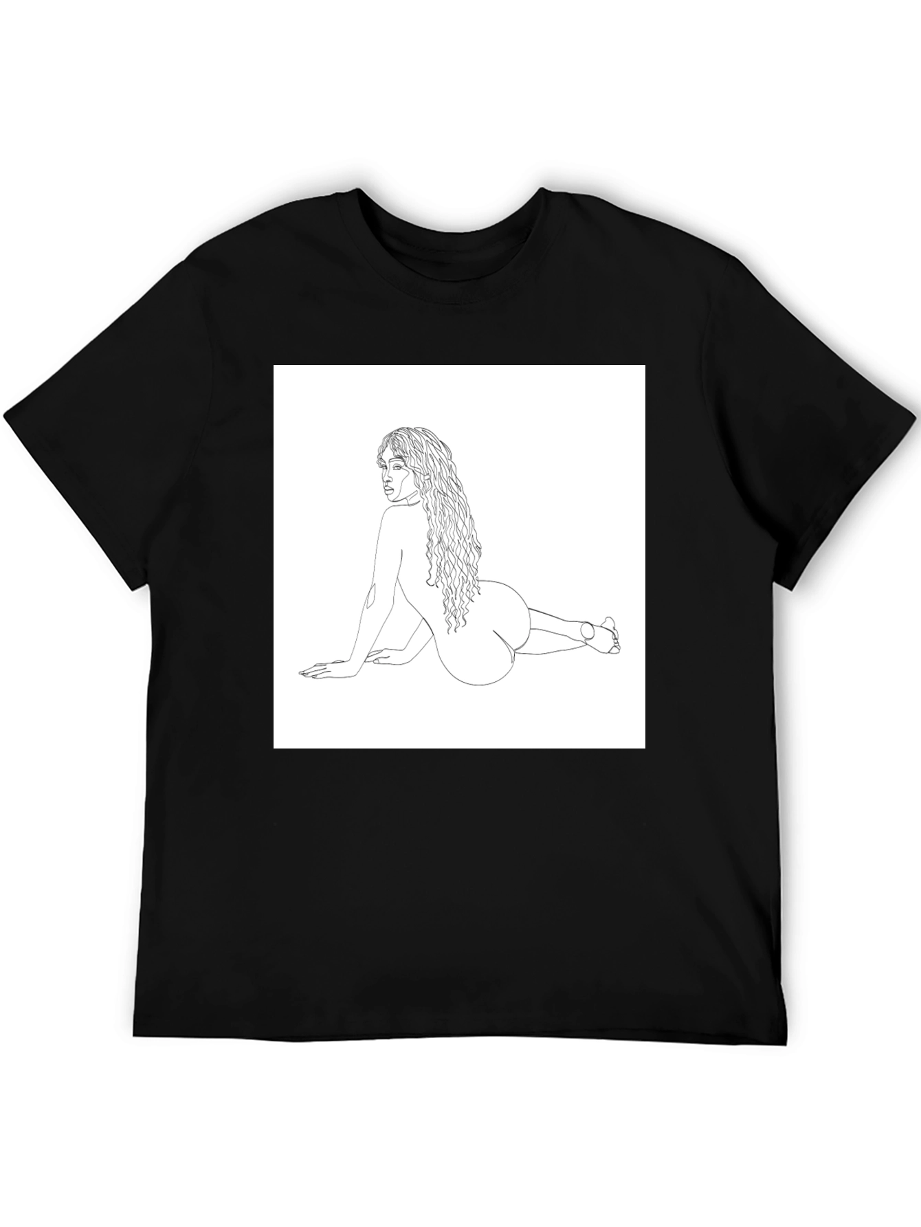 Line Art Tee - Modern Woman Graphic T-Shirt