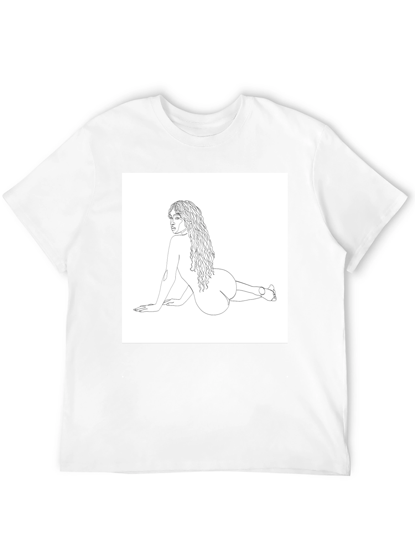 Line Art Tee - Modern Woman Graphic T-Shirt