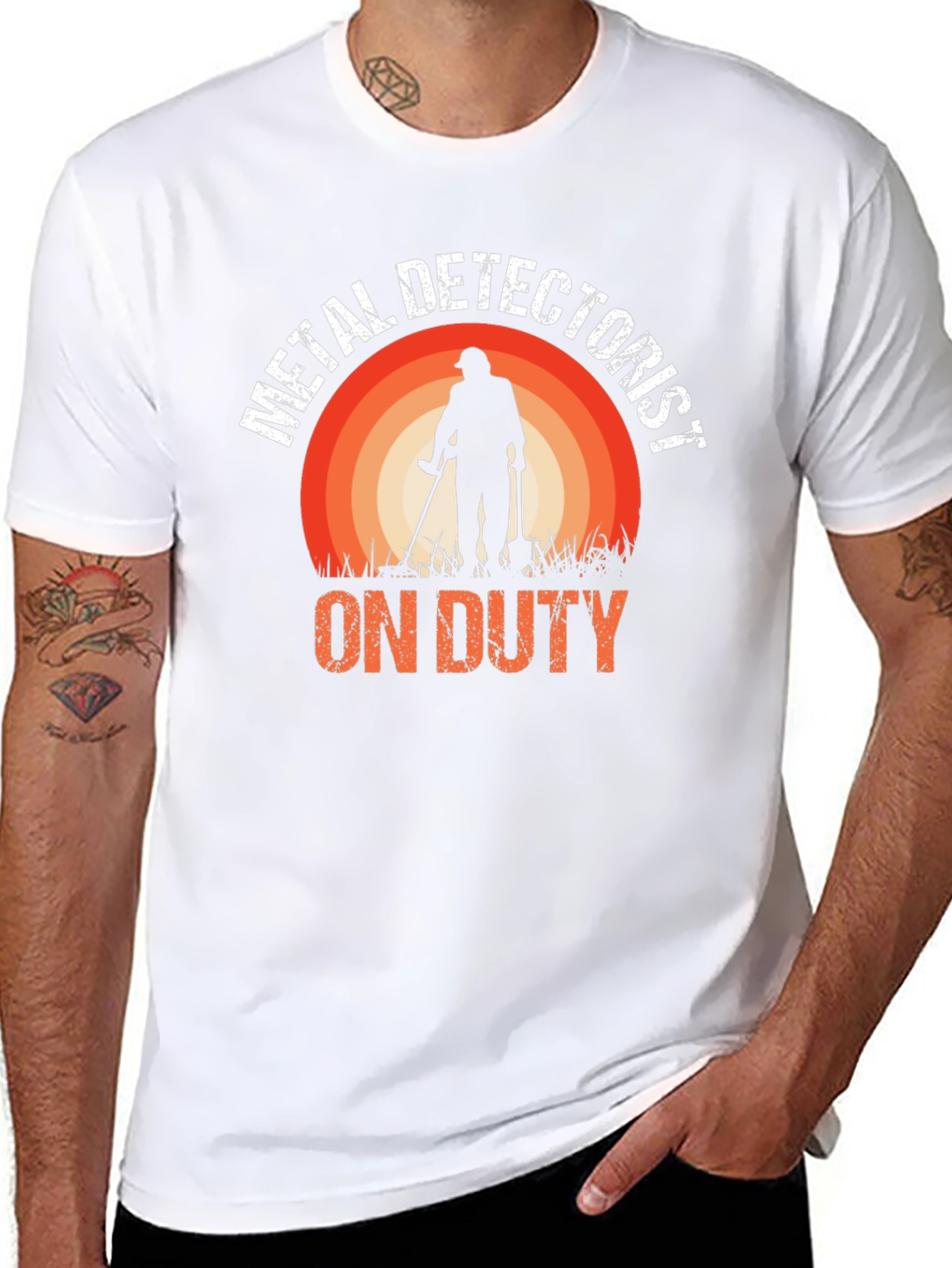 Metal Detectorist On Duty Black T-Shirt