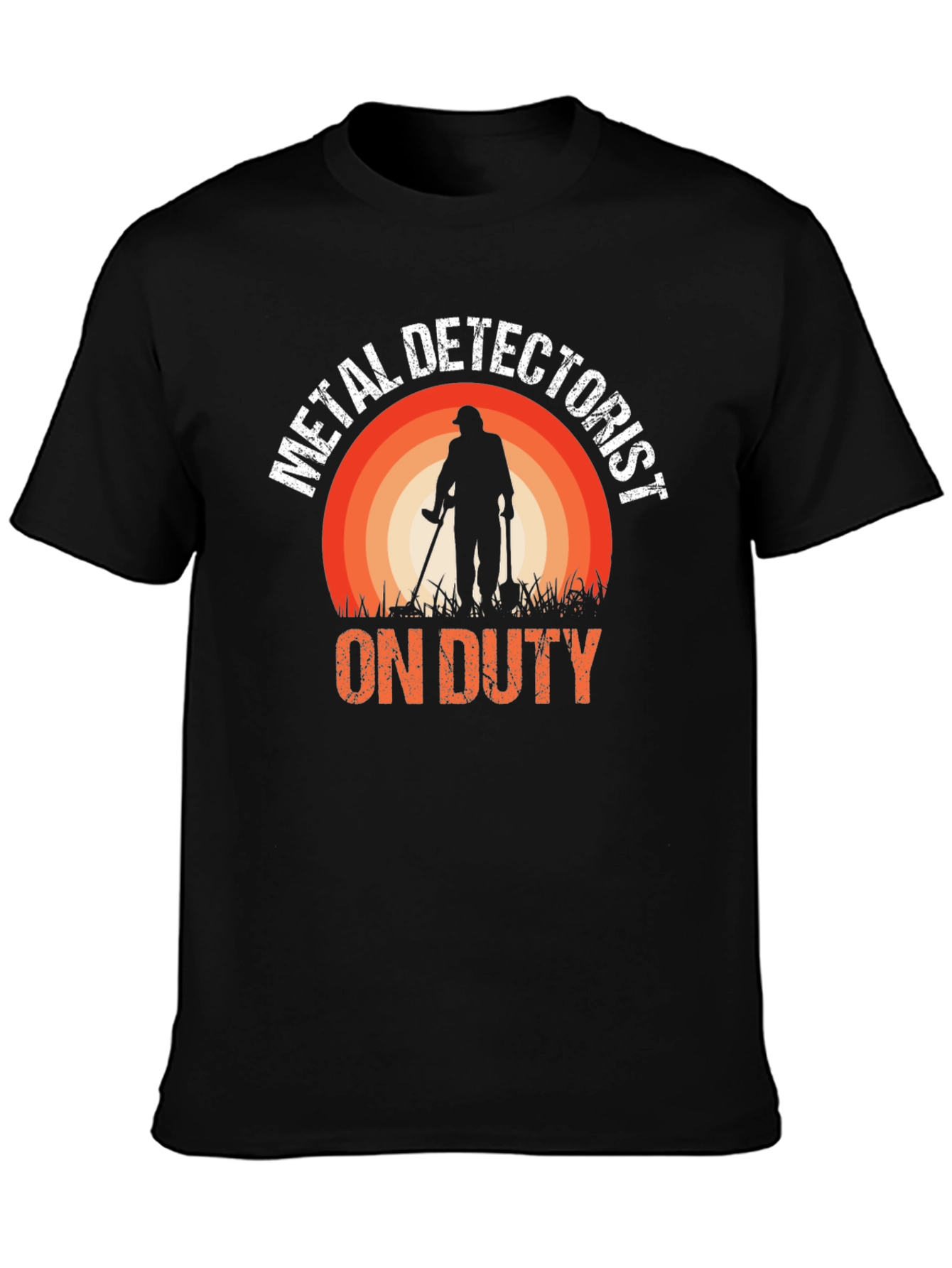 Metal Detectorist On Duty Black T-Shirt