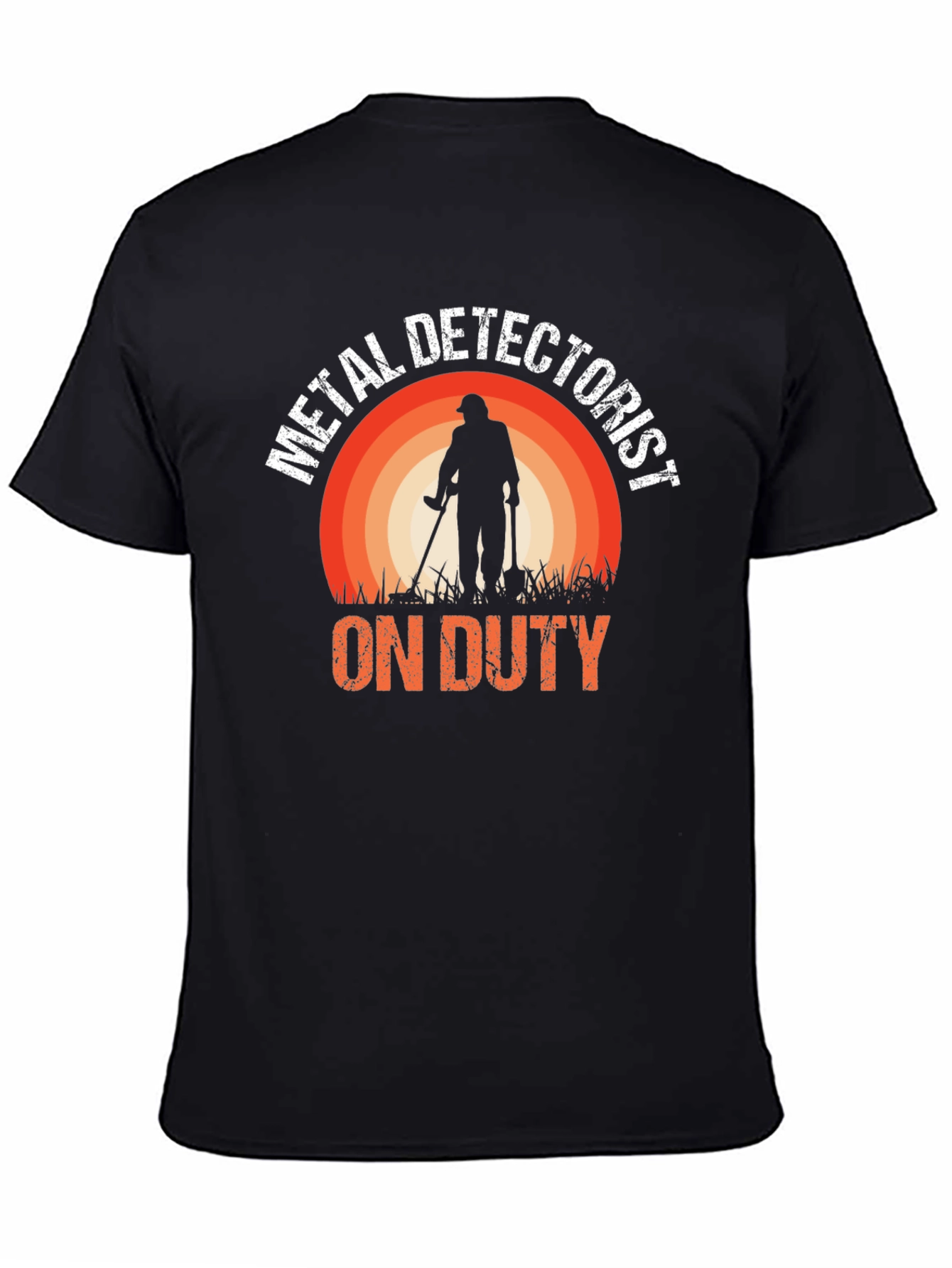 Metal Detectorist On Duty Black T-Shirt
