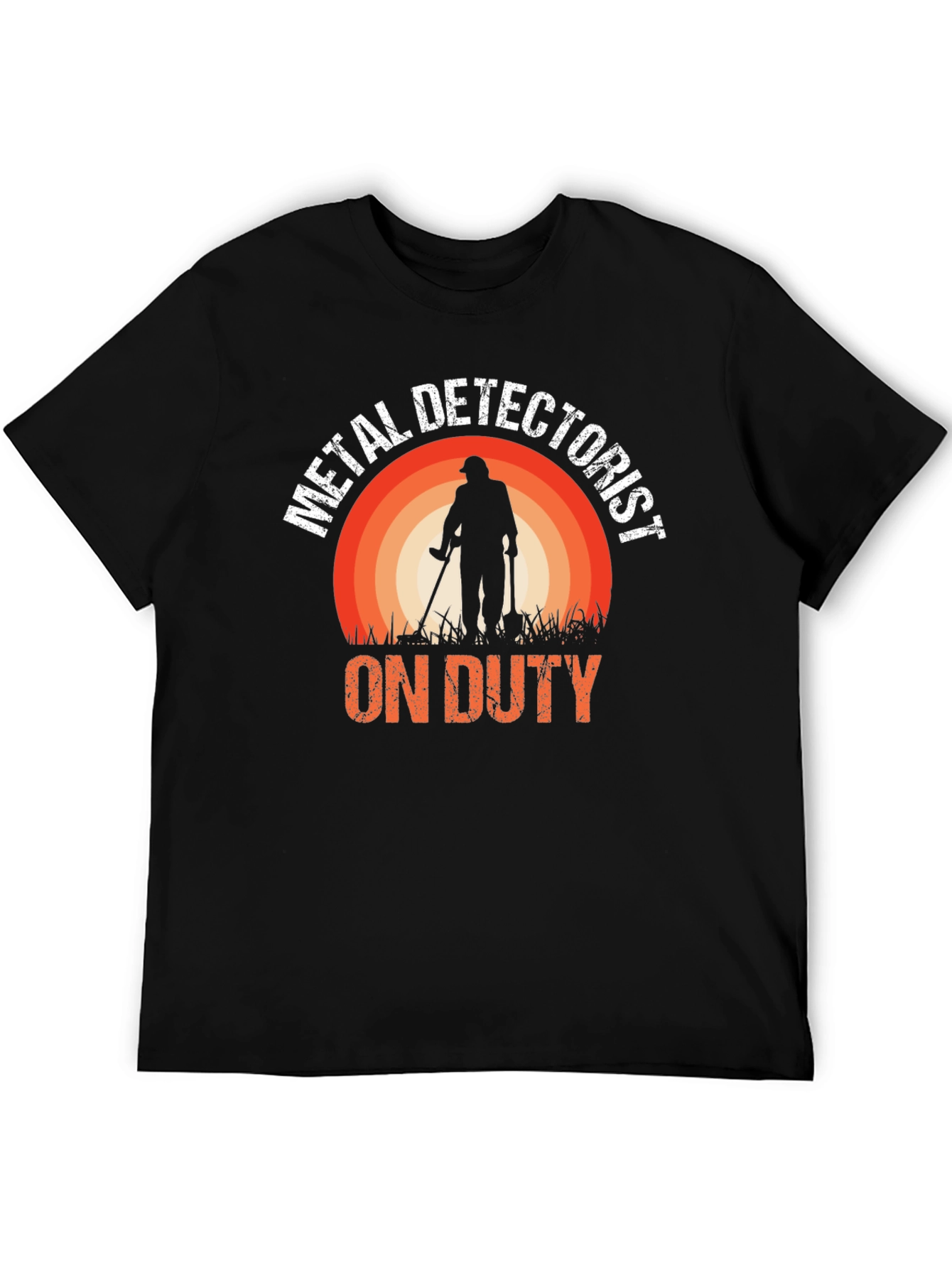 Metal Detectorist On Duty Black T-Shirt