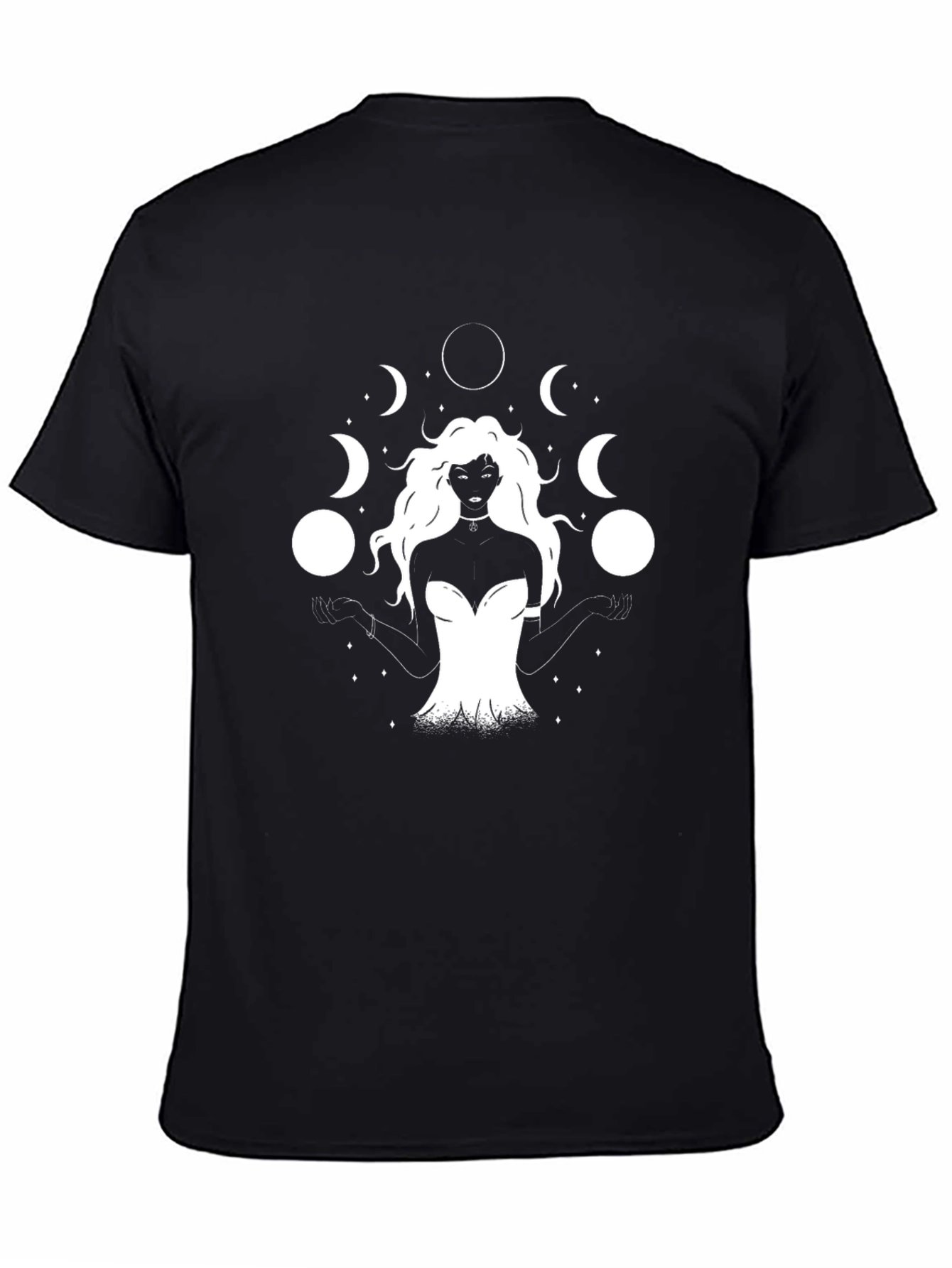 Moon Goddess Graphic T-Shirt - Black