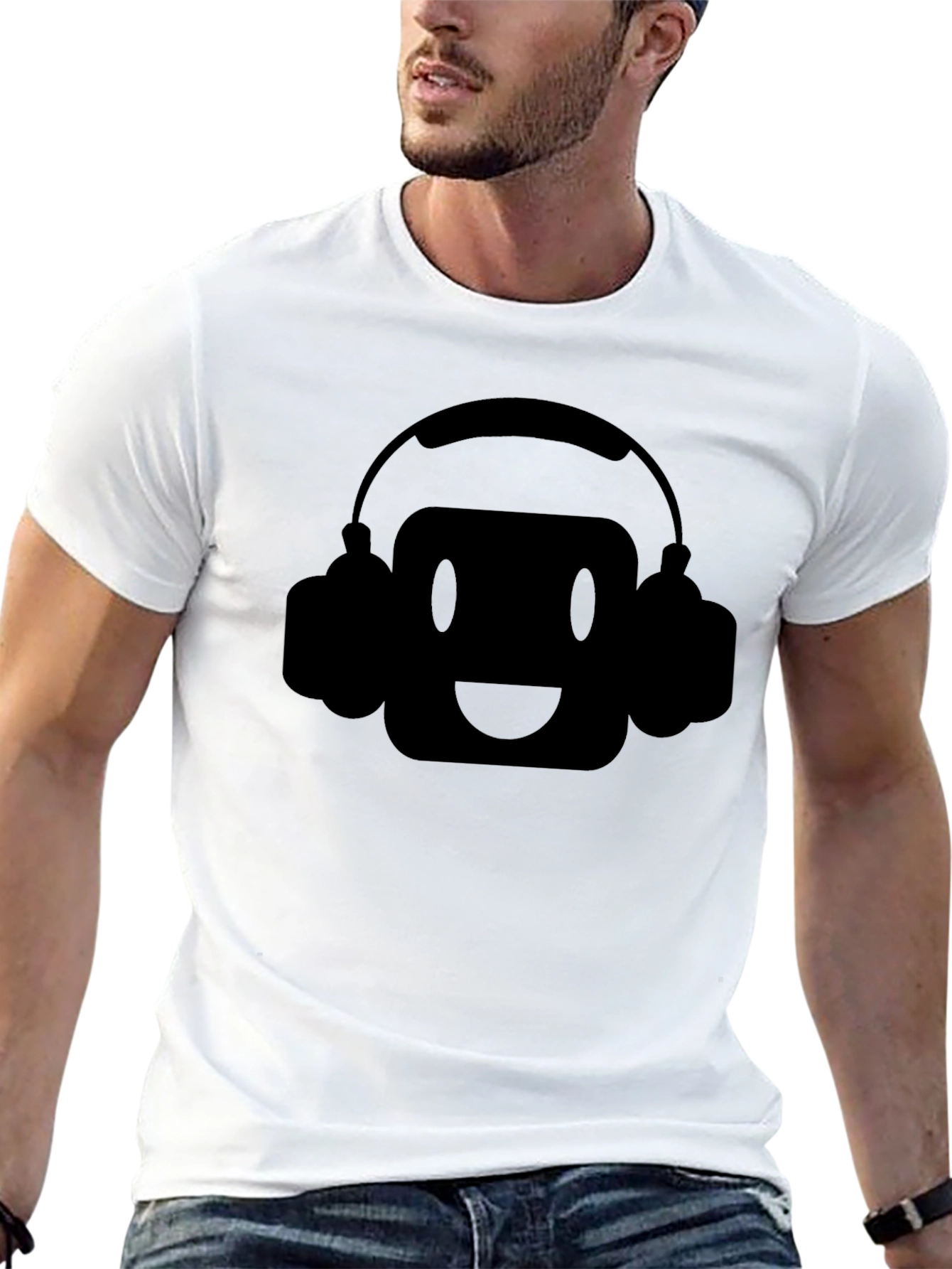 DJ Robot Graphic Black T-Shirt
