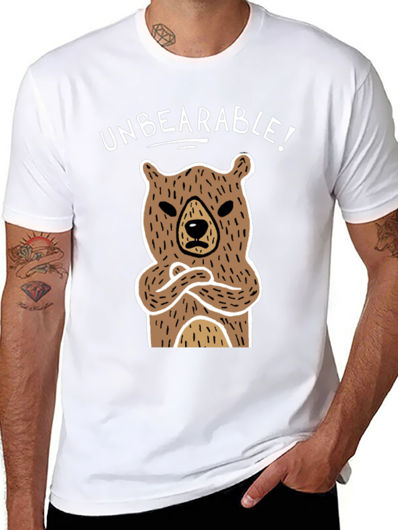 Unbearable Bear Graphic T-Shirt