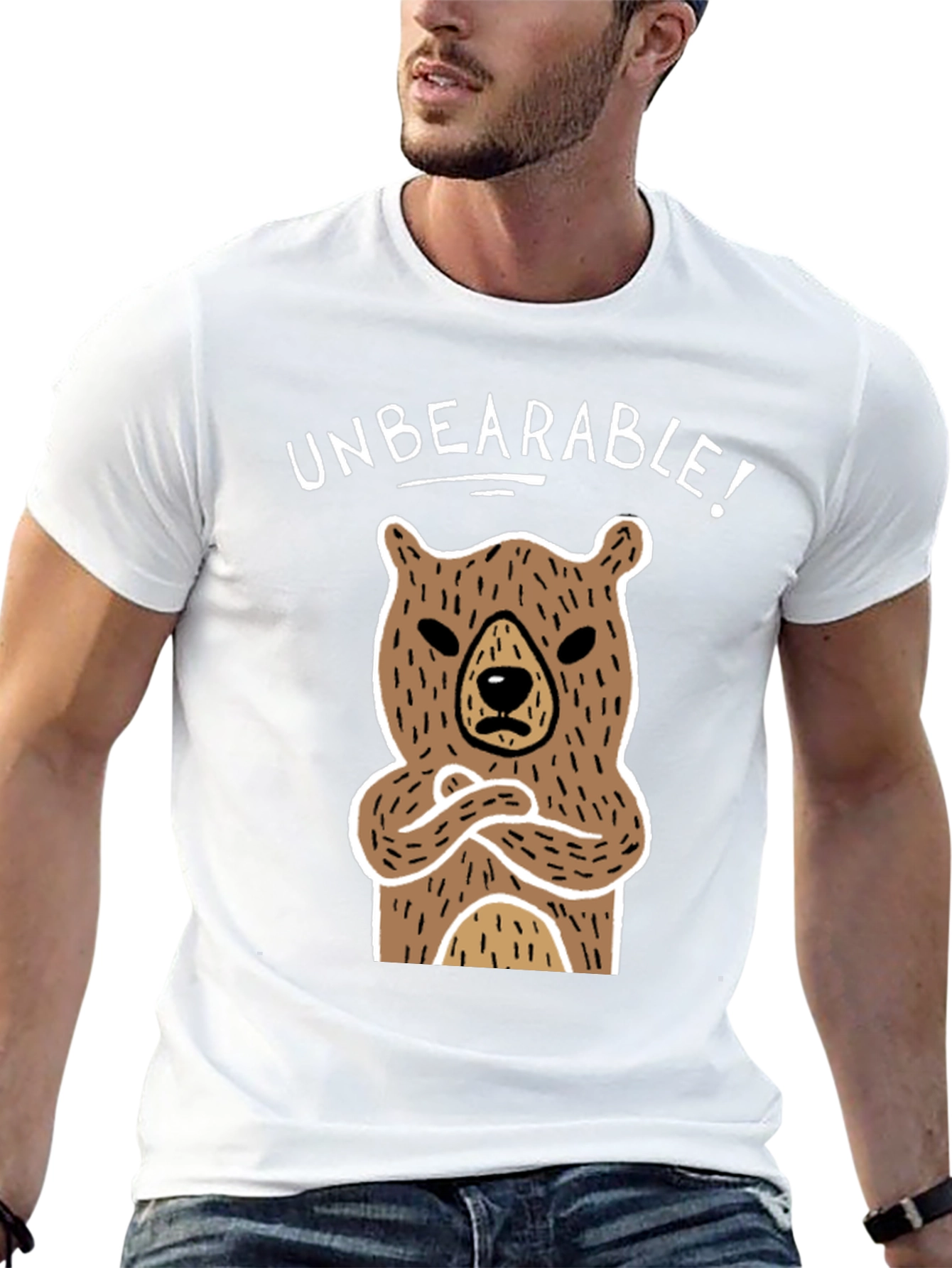 Unbearable Bear Graphic T-Shirt