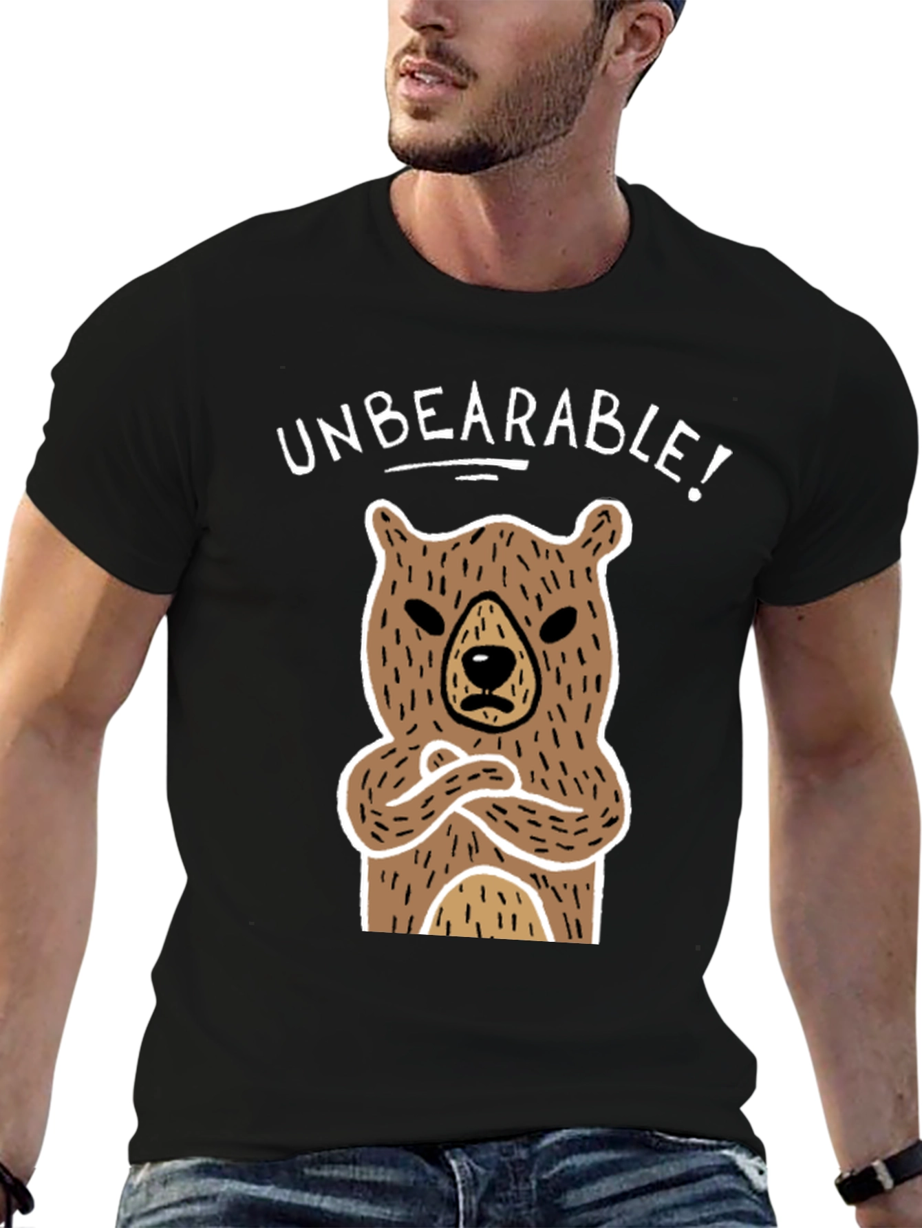Unbearable Bear Graphic T-Shirt
