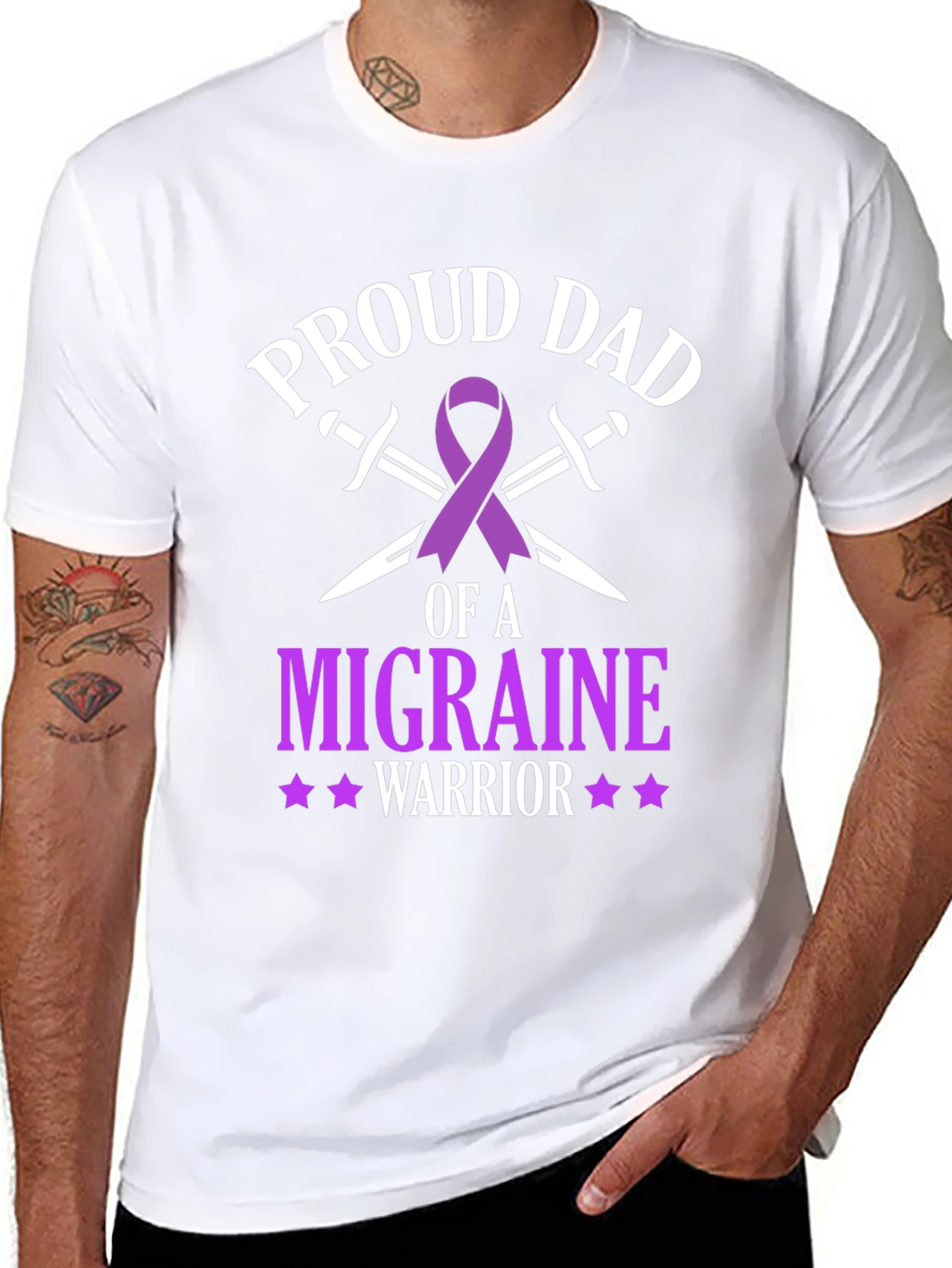 Proud Dad Migraine Warrior T-Shirt
