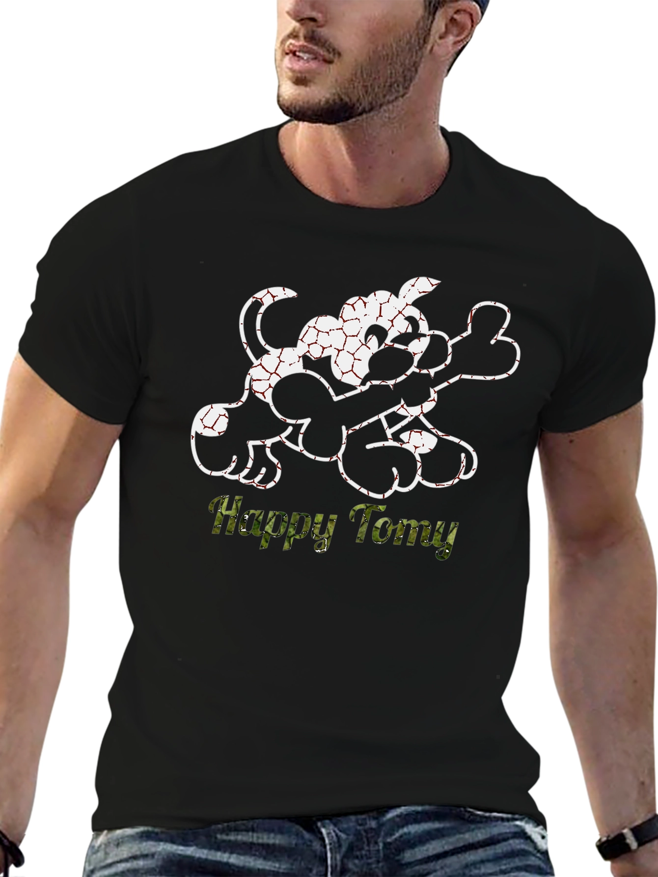 Happy Tomy T-Shirt - Dog & Bone Graphic Tee