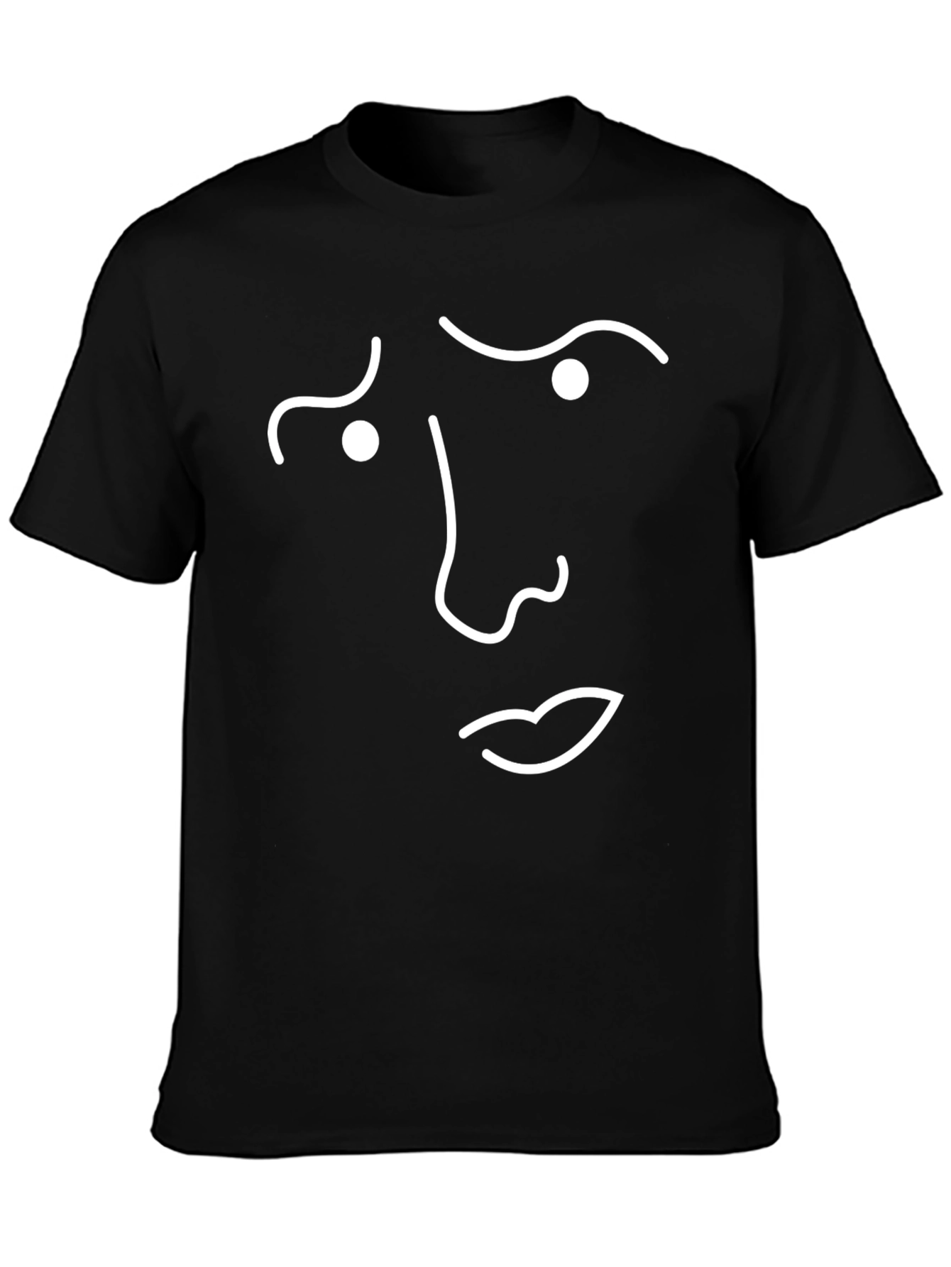 Minimalist Face T-Shirt - Expression Graphic Tee