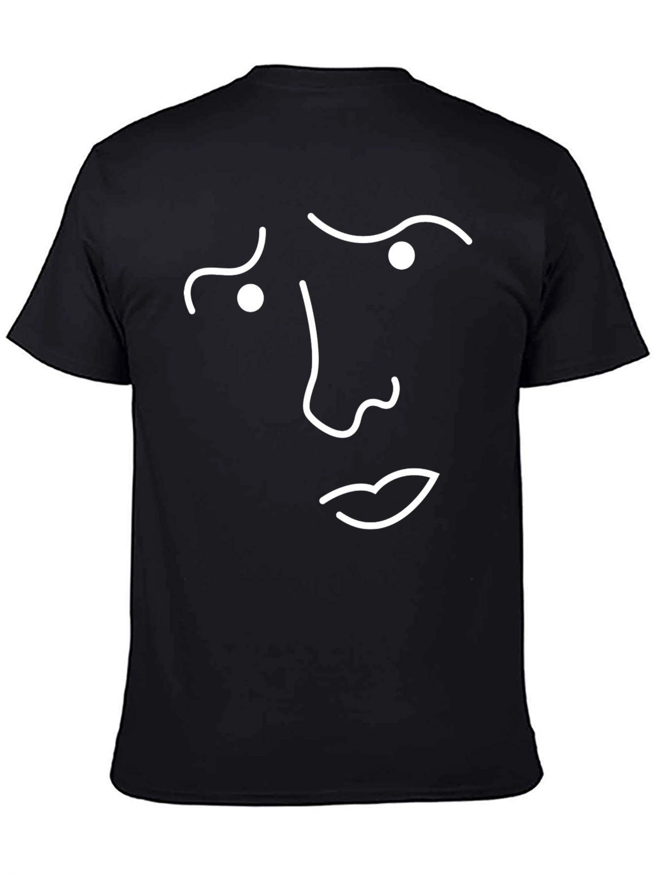 Minimalist Face T-Shirt - Expression Graphic Tee