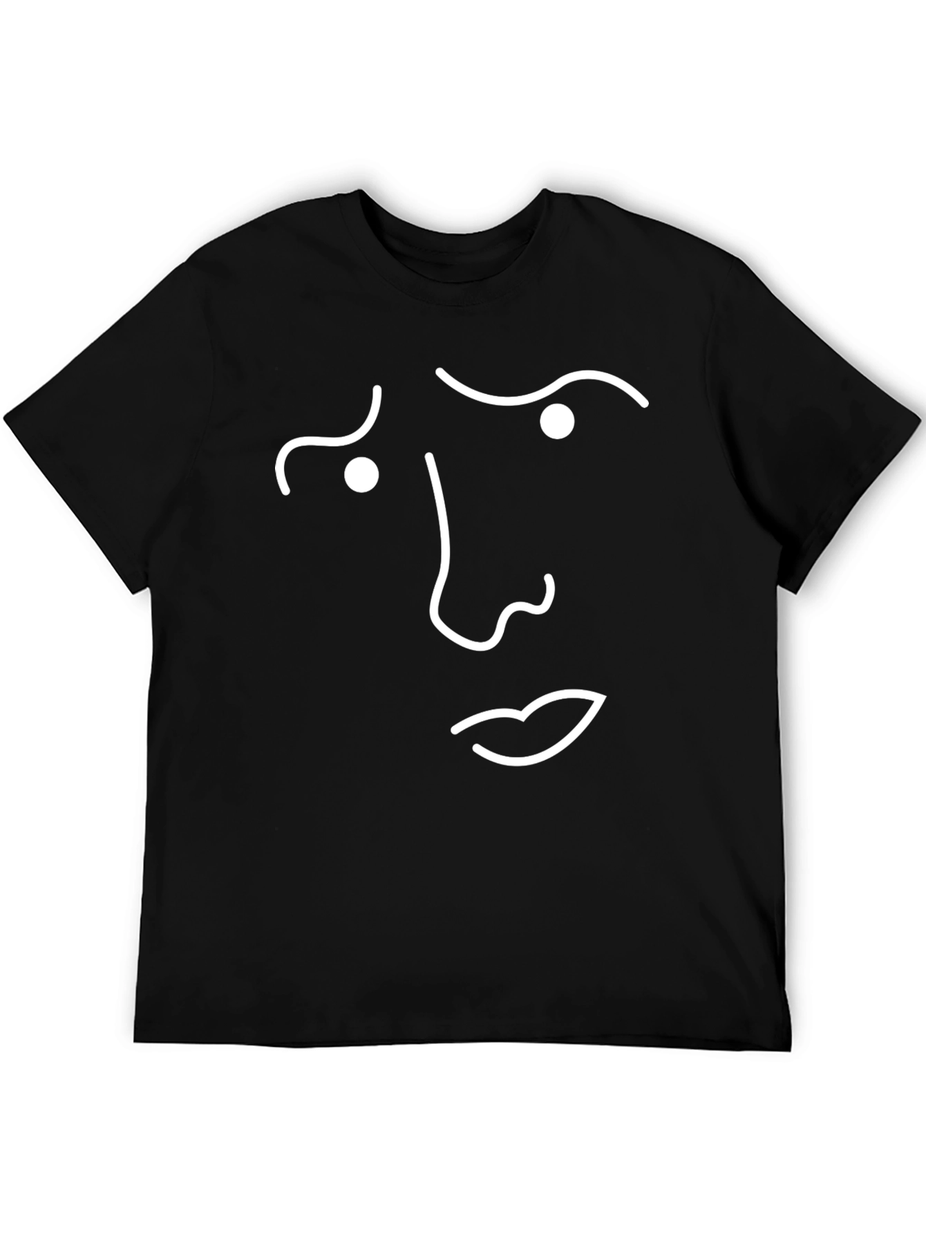Minimalist Face T-Shirt - Expression Graphic Tee