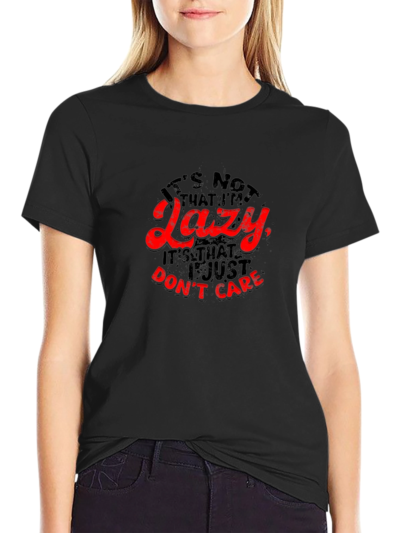 Funny Lazy Sarcastic T-Shirt - I Just Dont Care