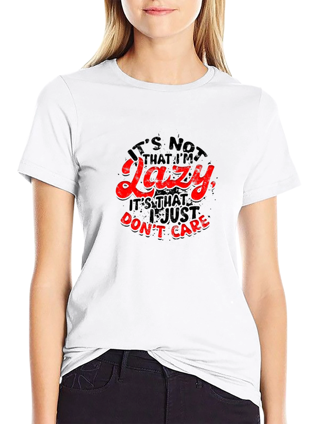 Funny Lazy Sarcastic T-Shirt - I Just Dont Care
