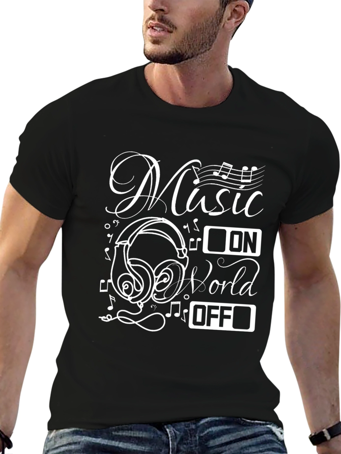 Music On World Off Graphic Tee