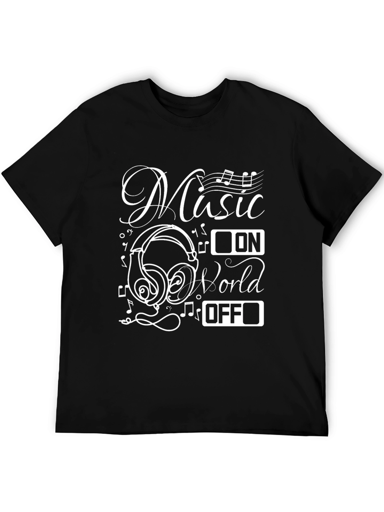 Music On World Off Graphic Tee