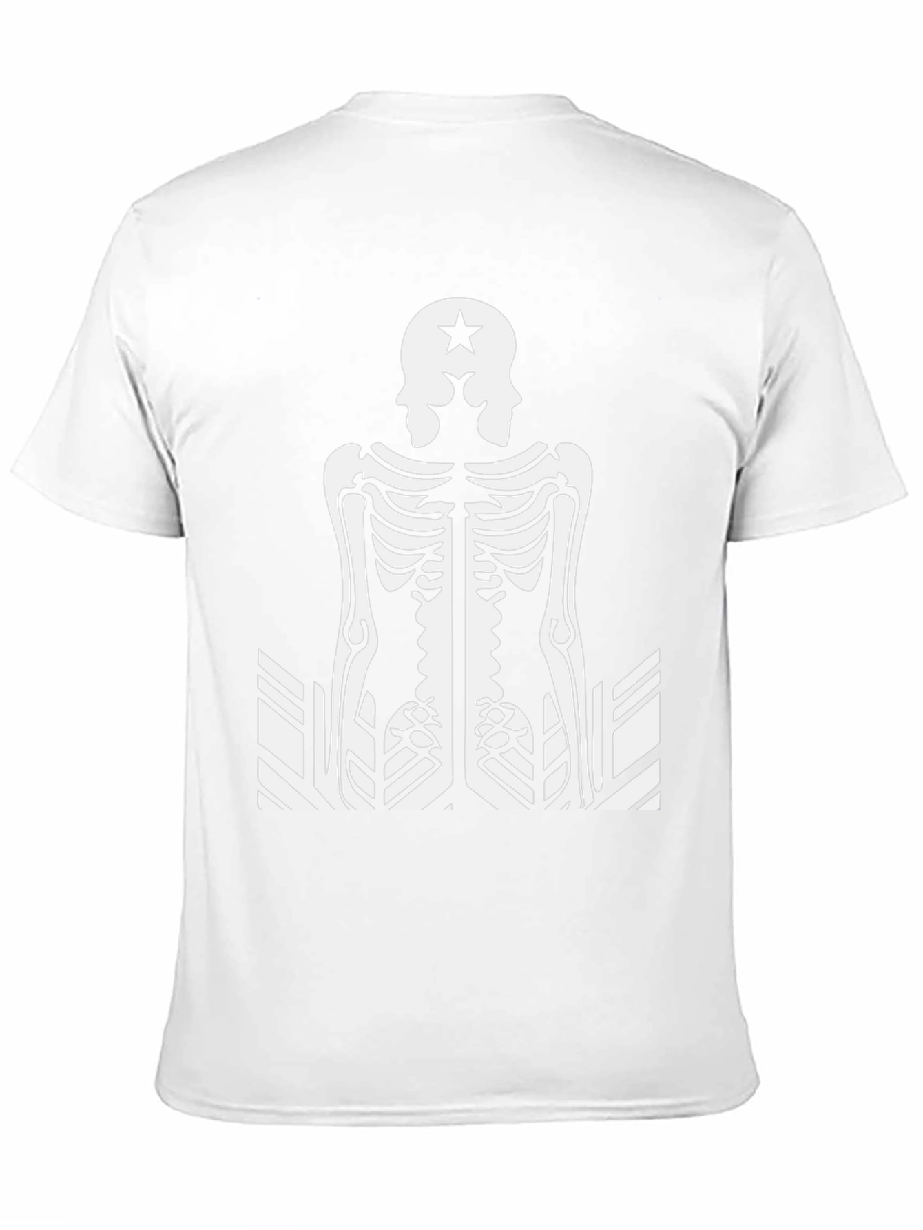 Skeleton Double Head Star Black Graphic Tee