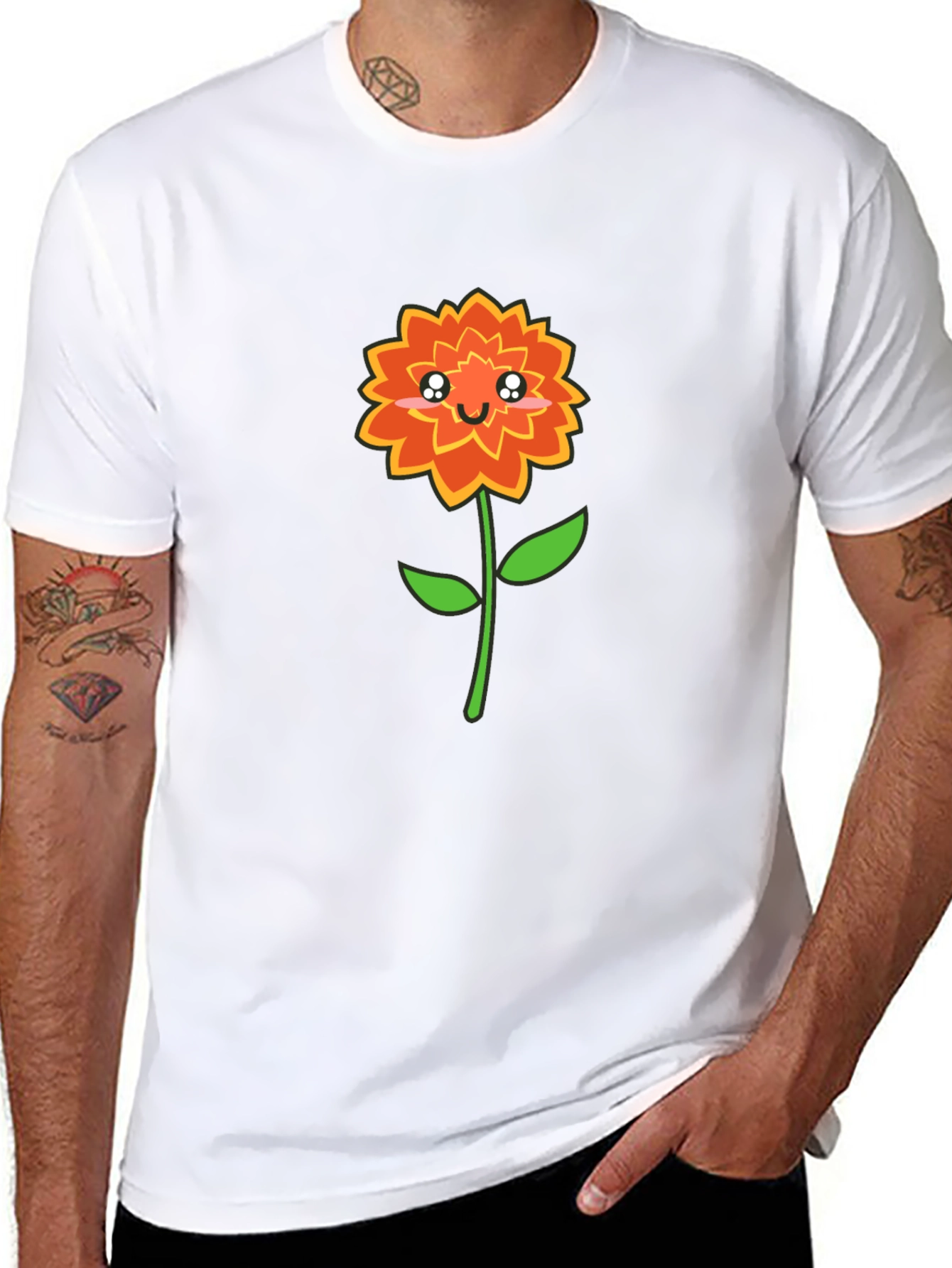Cute Kawaii Flower Graphic T-Shirt
