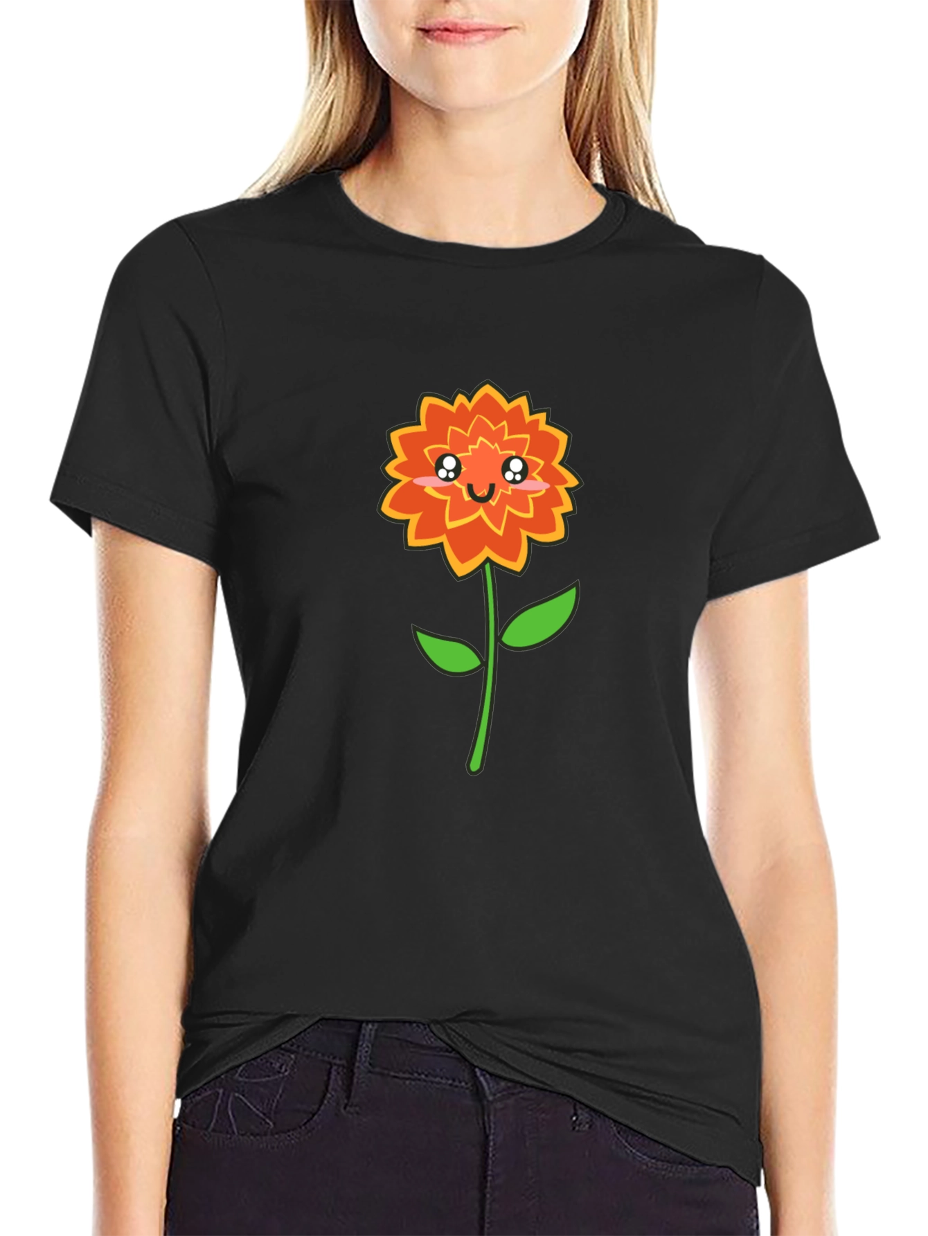 Cute Kawaii Flower Graphic T-Shirt