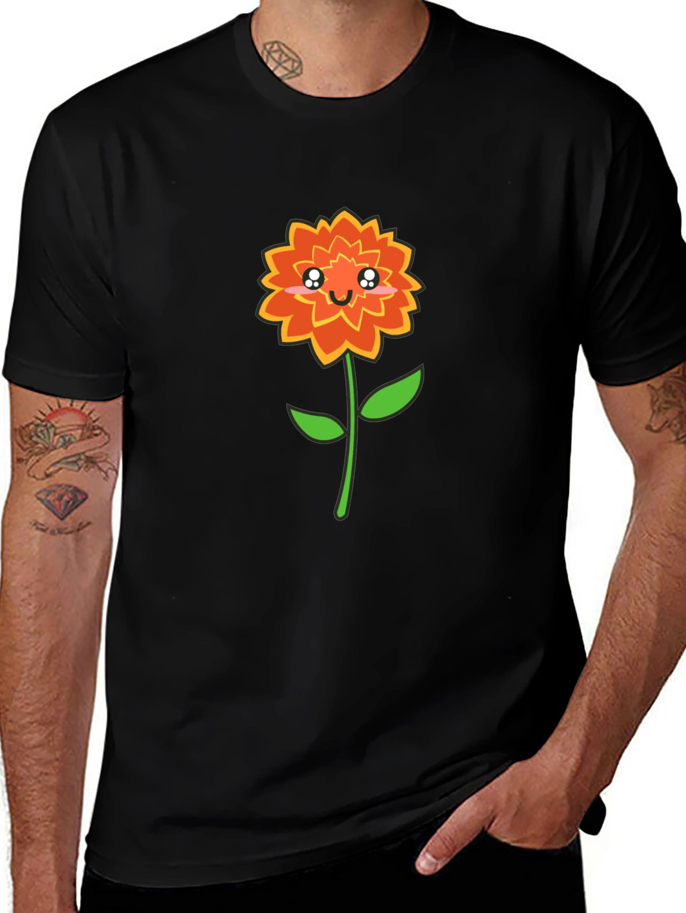 Cute Kawaii Flower Graphic T-Shirt