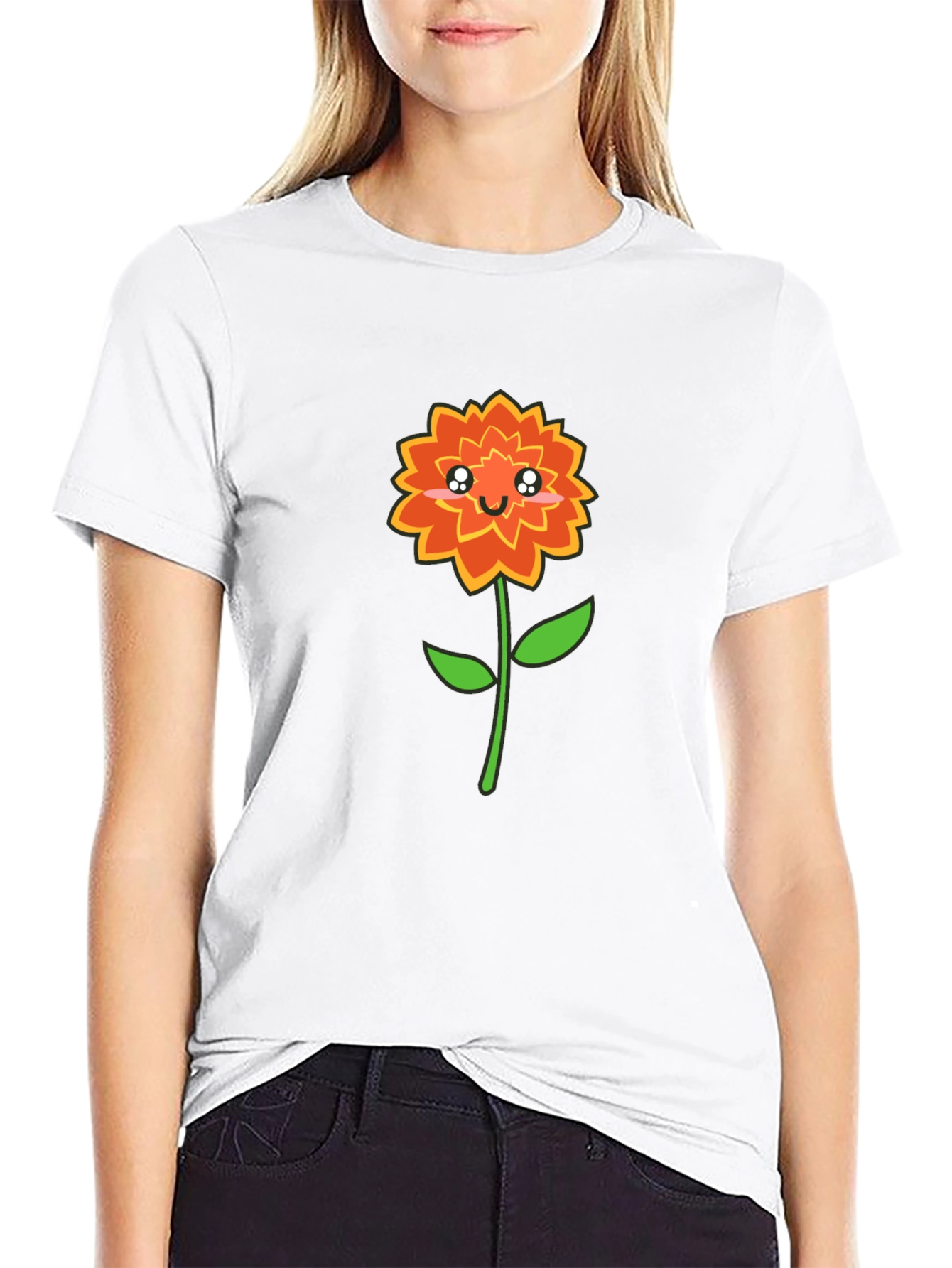 Cute Kawaii Flower Graphic T-Shirt