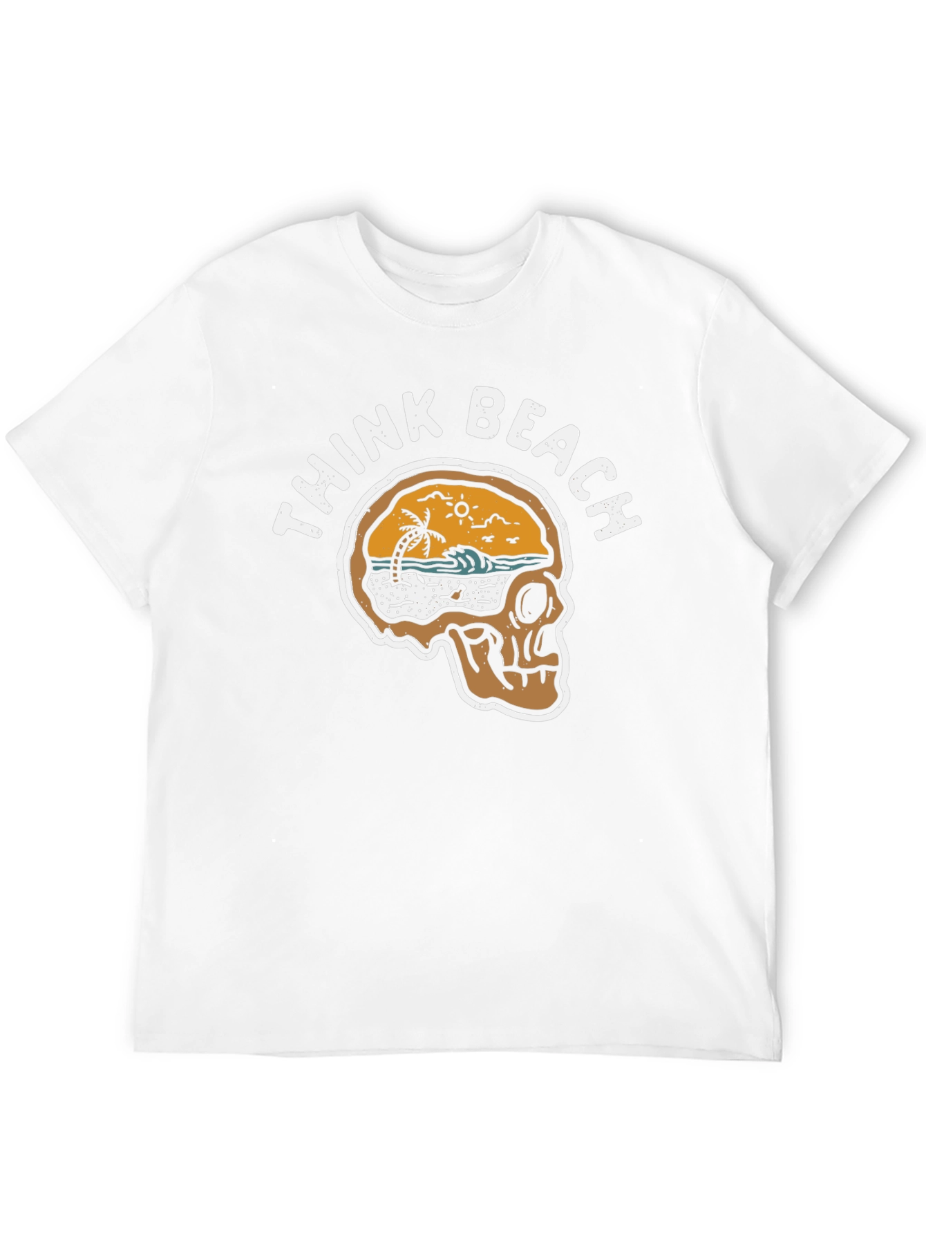 Think Beach Skull Graphic T-Shirt - Black