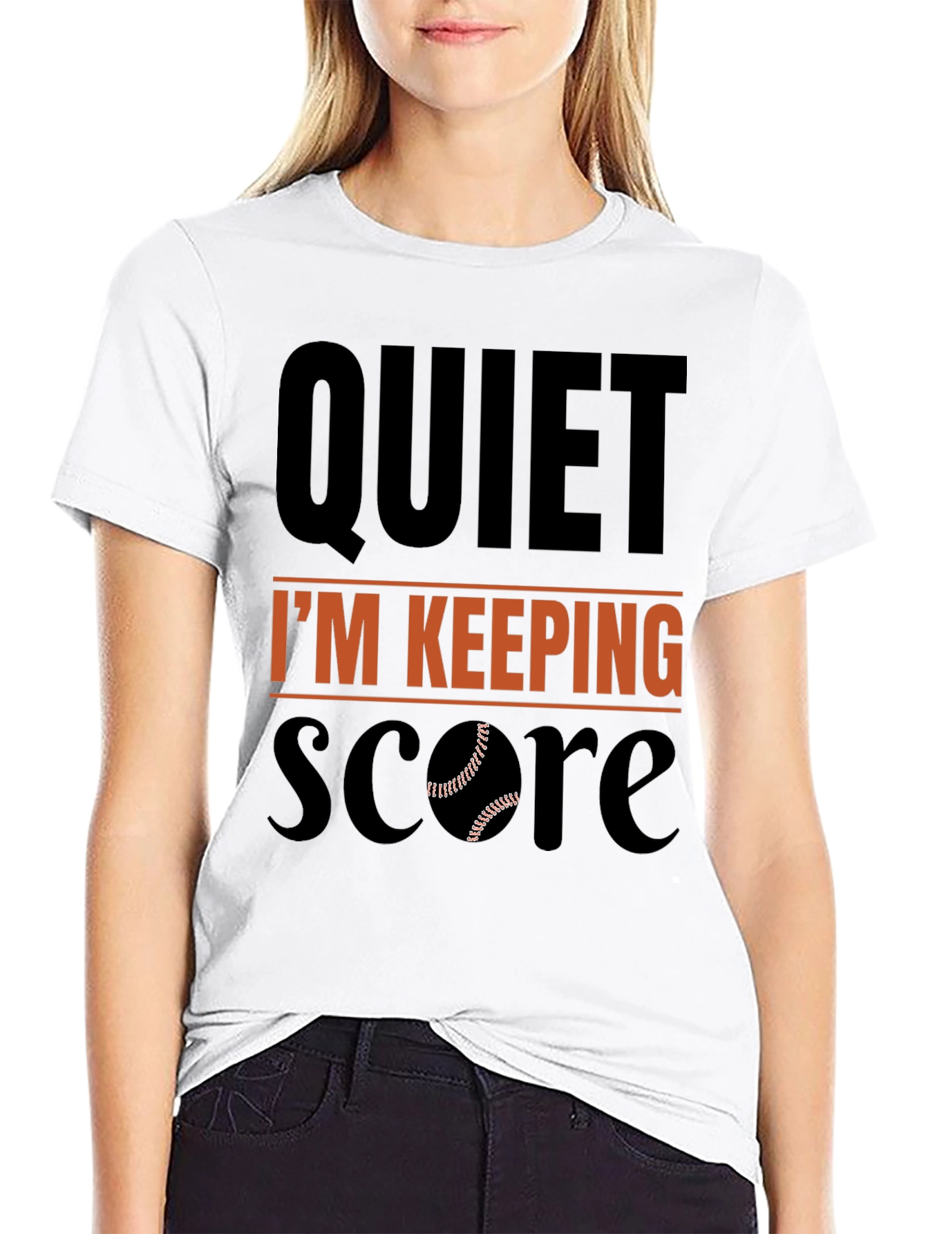 Quiet Im Keeping Score Baseball T-Shirt