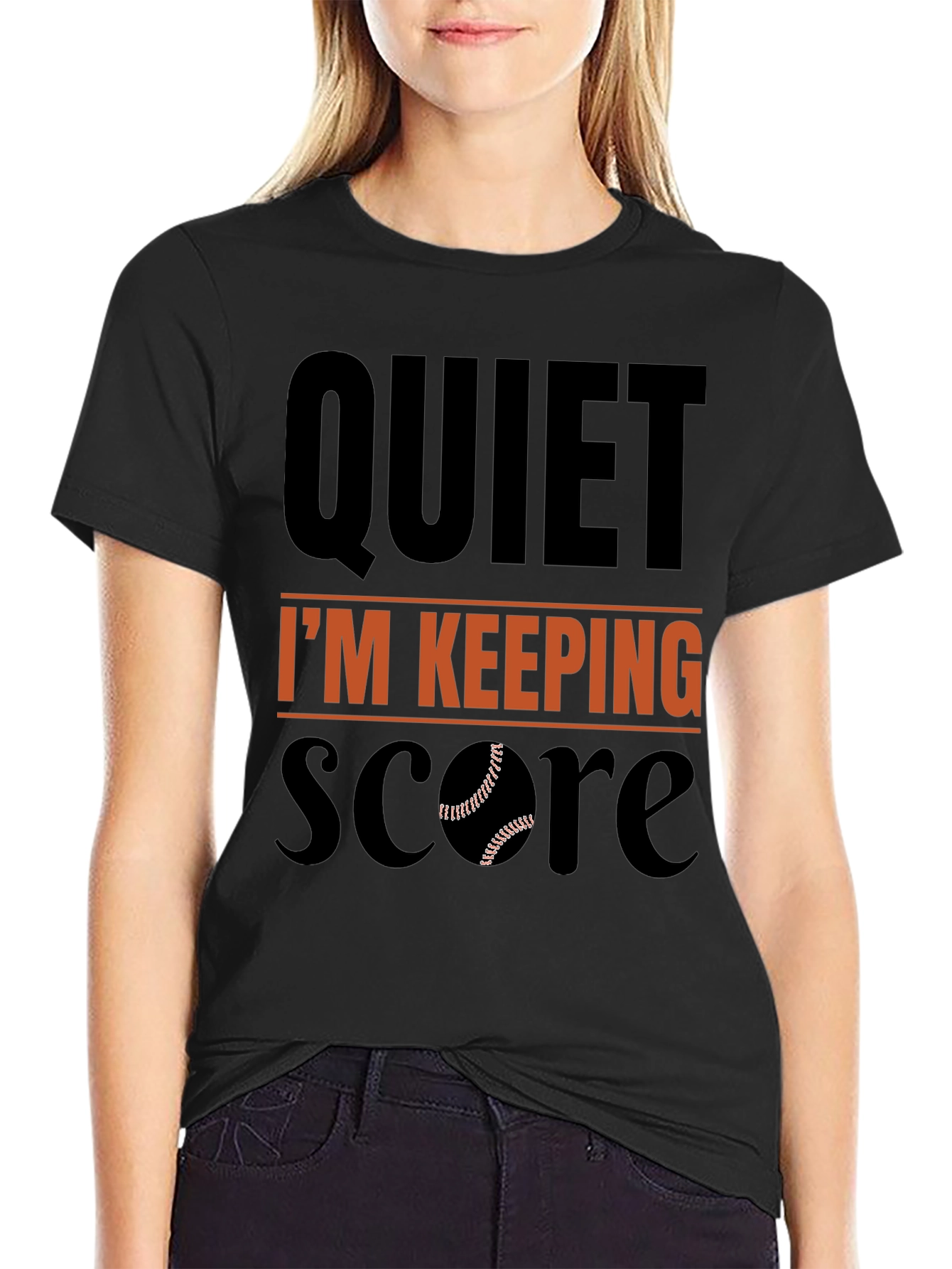 Quiet Im Keeping Score Baseball T-Shirt