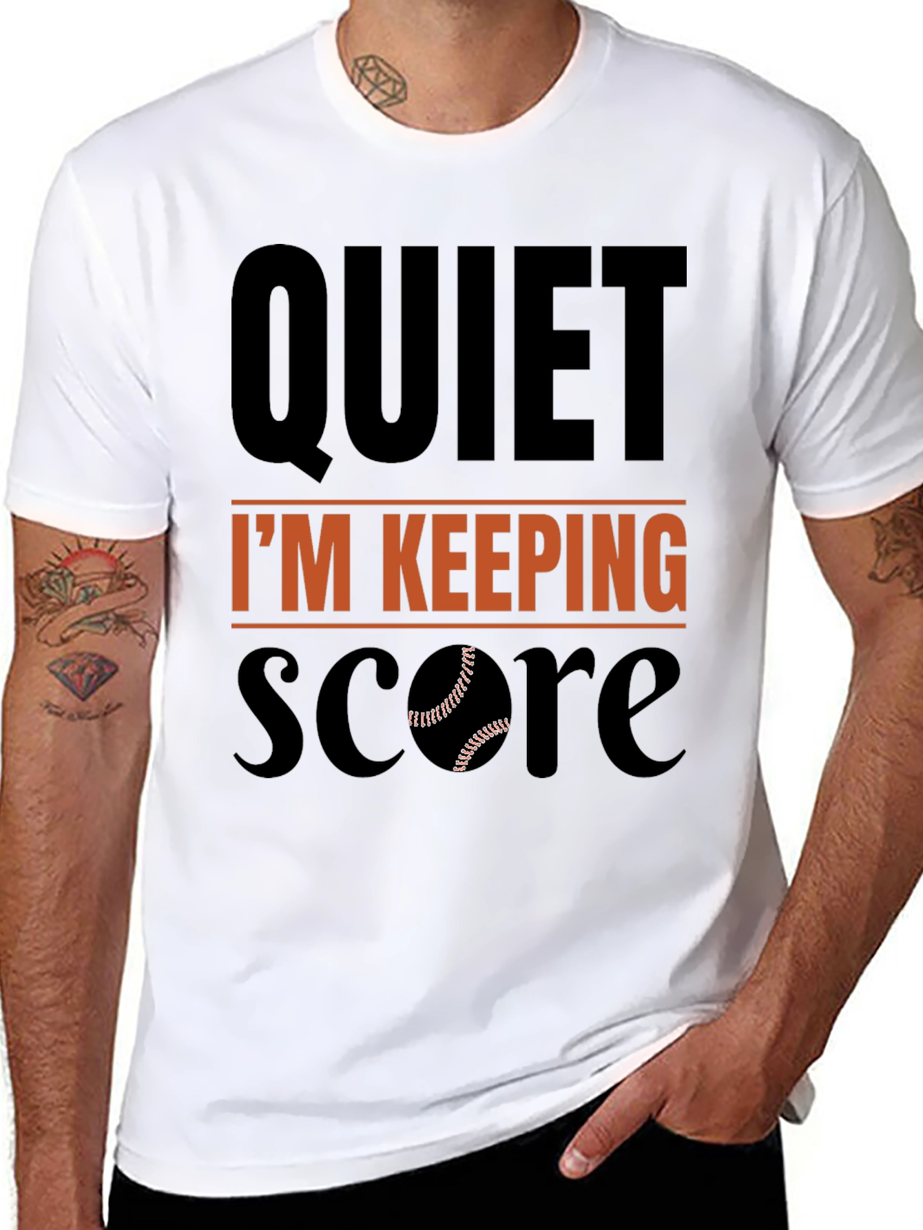 Quiet Im Keeping Score Baseball T-Shirt