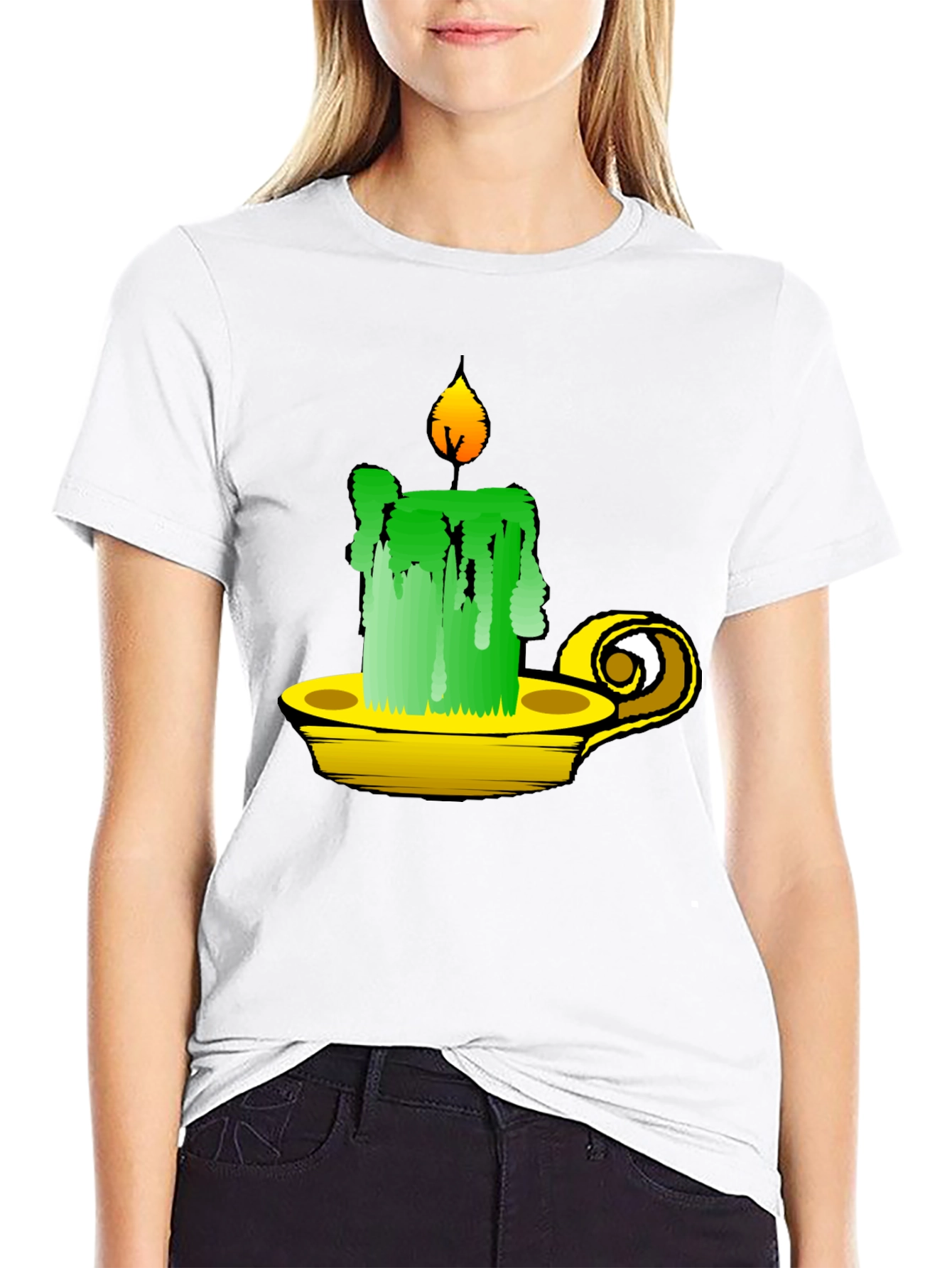 Whimsical Candle T-Shirt - Unique Graphic Tee