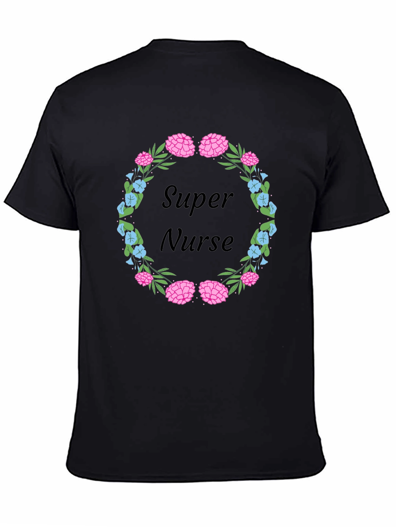 Super Nurse Floral Wreath T-Shirt