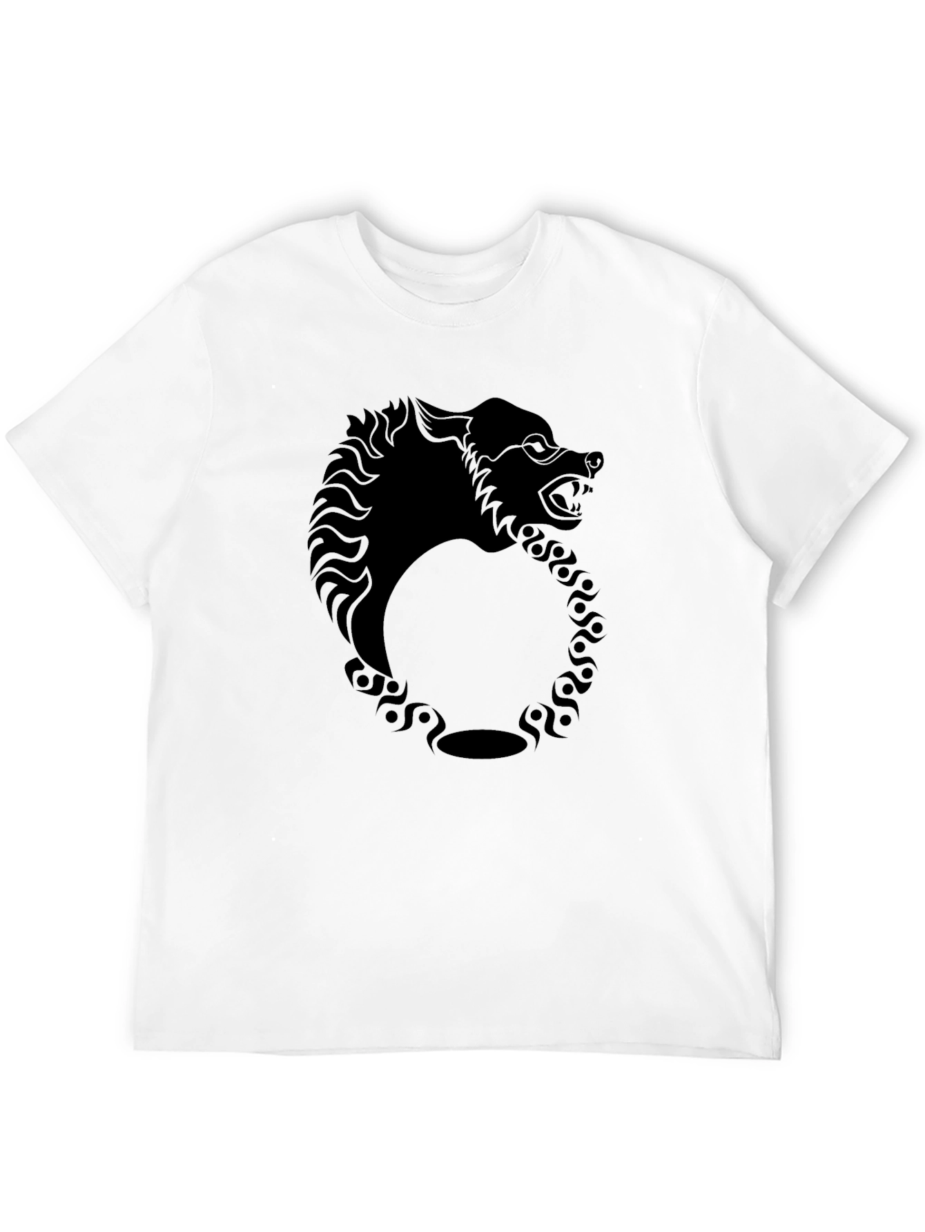 Ouroboros Wolf Mens Black Graphic Tee