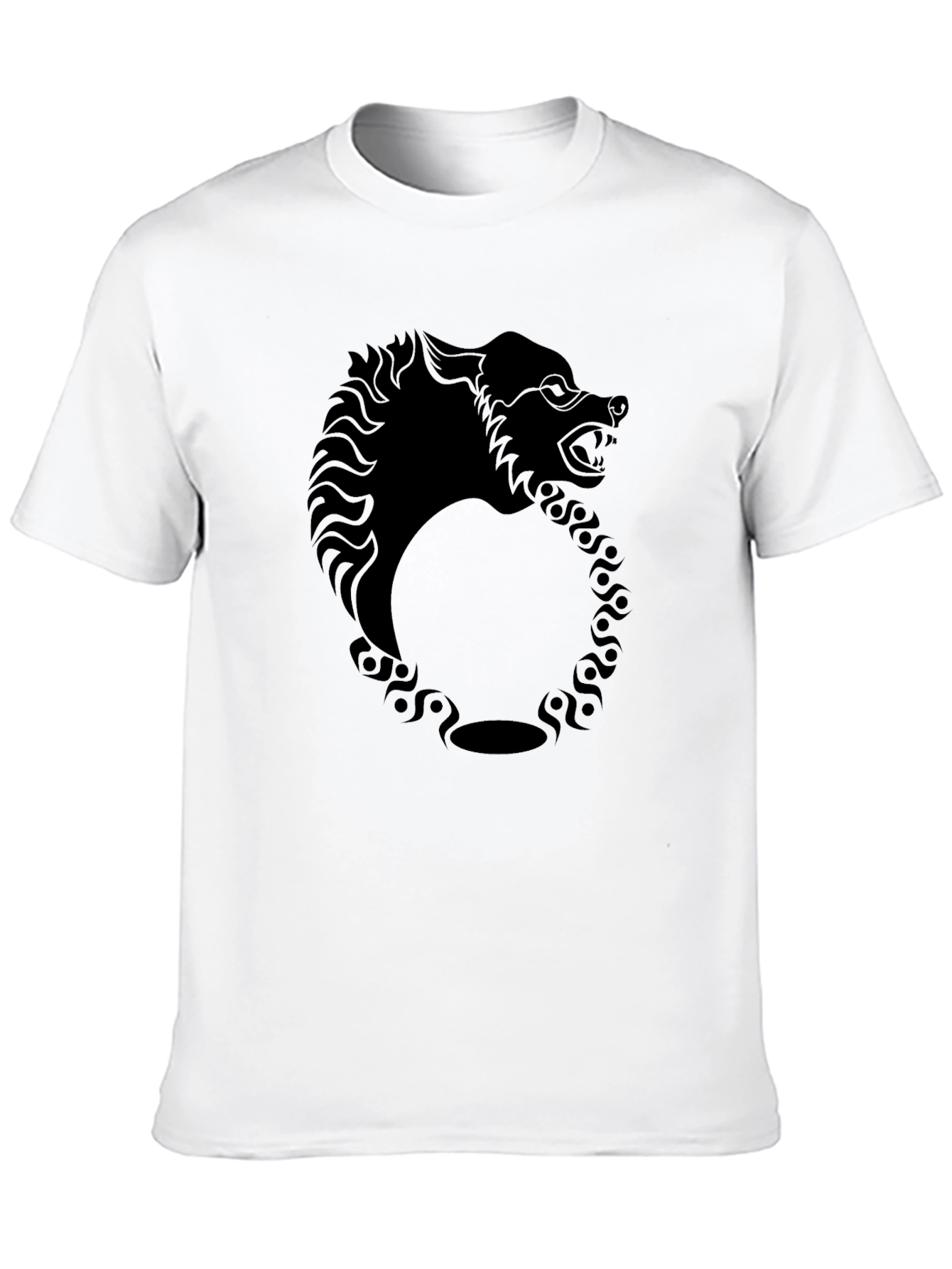 Ouroboros Wolf Mens Black Graphic Tee