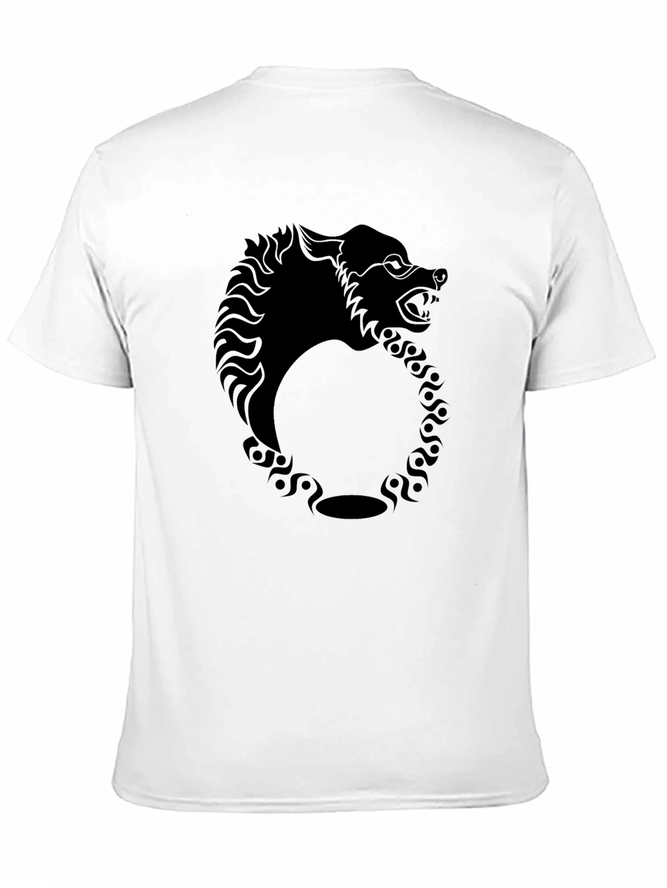 Ouroboros Wolf Mens Black Graphic Tee